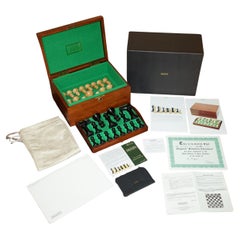 JUMBO JAQUES LTD EDiTION 1850 STAUNTON CHESSMAN CHESS SET INC CERTIFCATES ETC