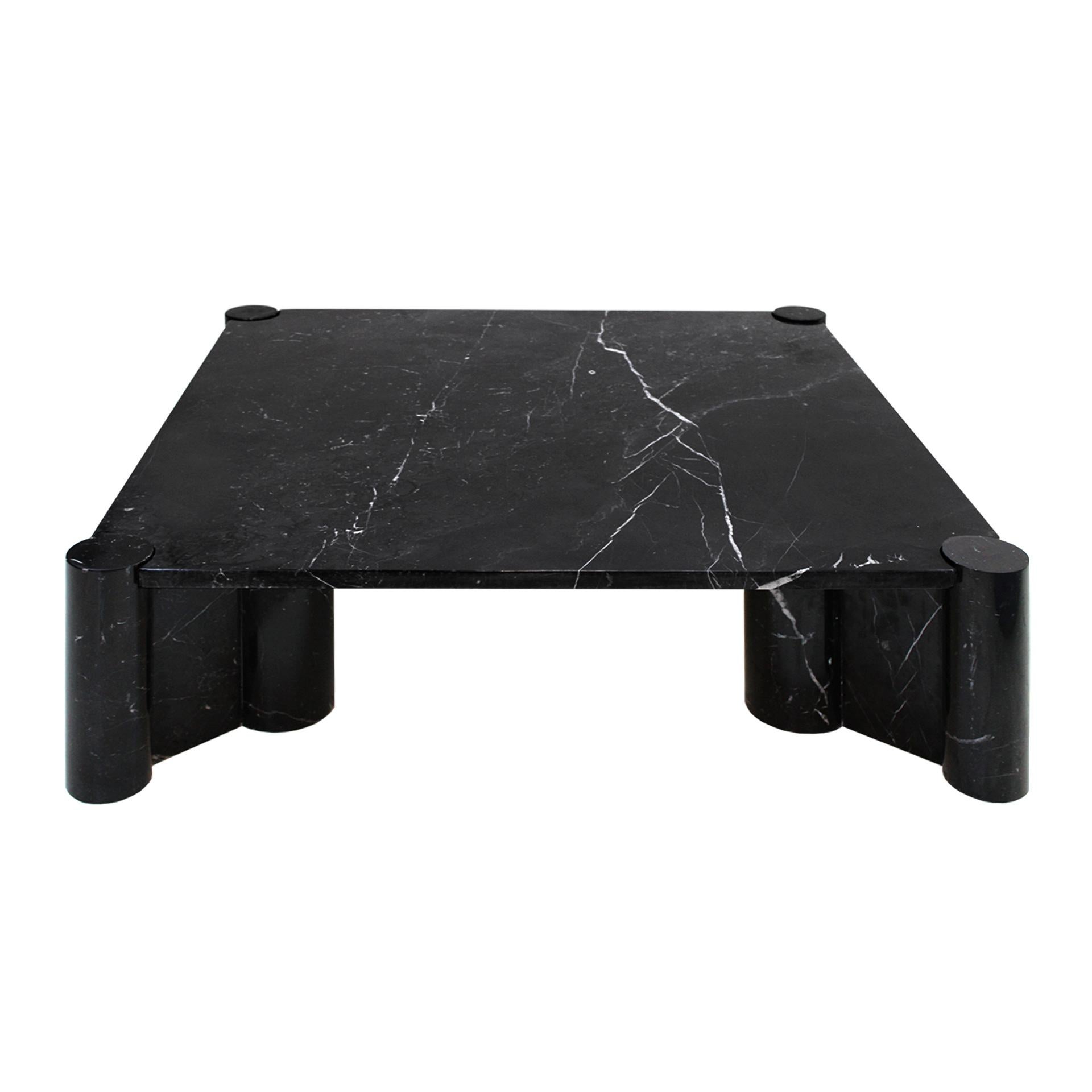 Jumbo pair coffee table designed by Gae Aulenti (Italy, 1927-1972) for Knoll. Made in Marquina marble.

Gae Aulenti (1927-2012) was one of the few Italian women to rise to prominence in architecture and design in the postwar years. Her work