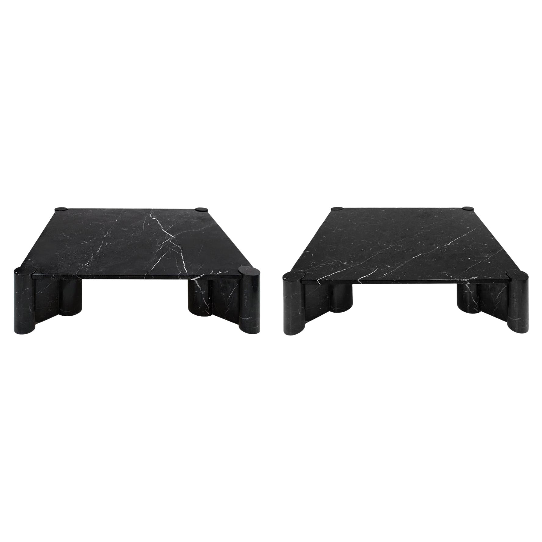 Jumbo Marble Italian Pair Coffee Table Designed by Gae Aulenti For Knoll, 1960s
