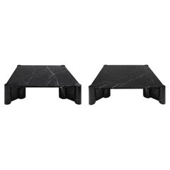 Jumbo Marble Italian Pair Coffee Table Designed by Gae Aulenti For Knoll, 1960s