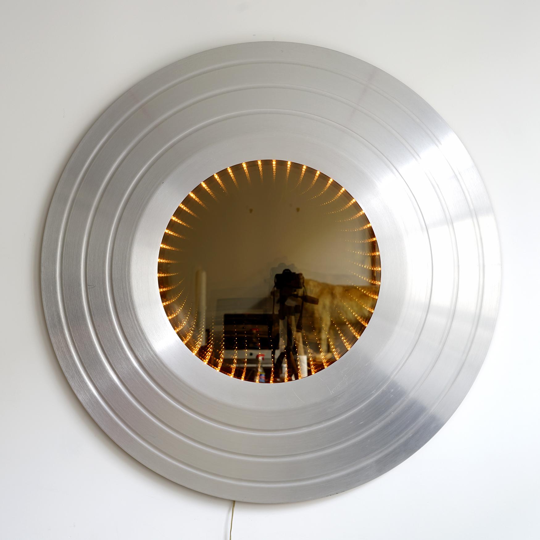 Jumbo Round Porthole Infinity Mirror For Sale 7
