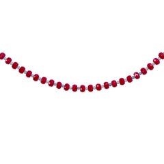 Jumbo Ruby Aquamarine Necklace 18K Gold