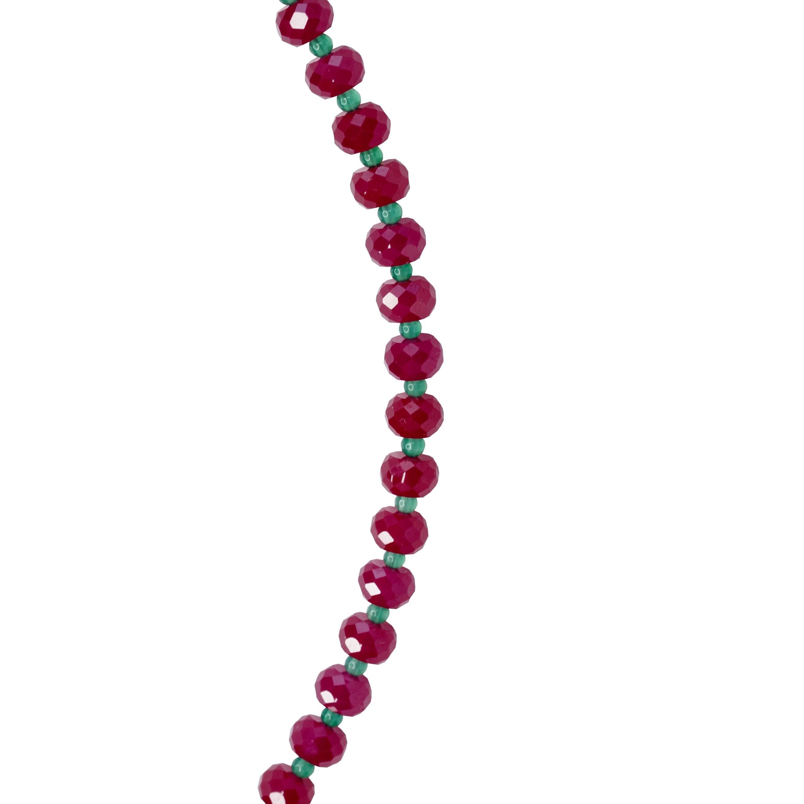Collana di rubini Jumbo in oro 14K - da Bombyx House In condizioni Nuovo in vendita a Westport, CT