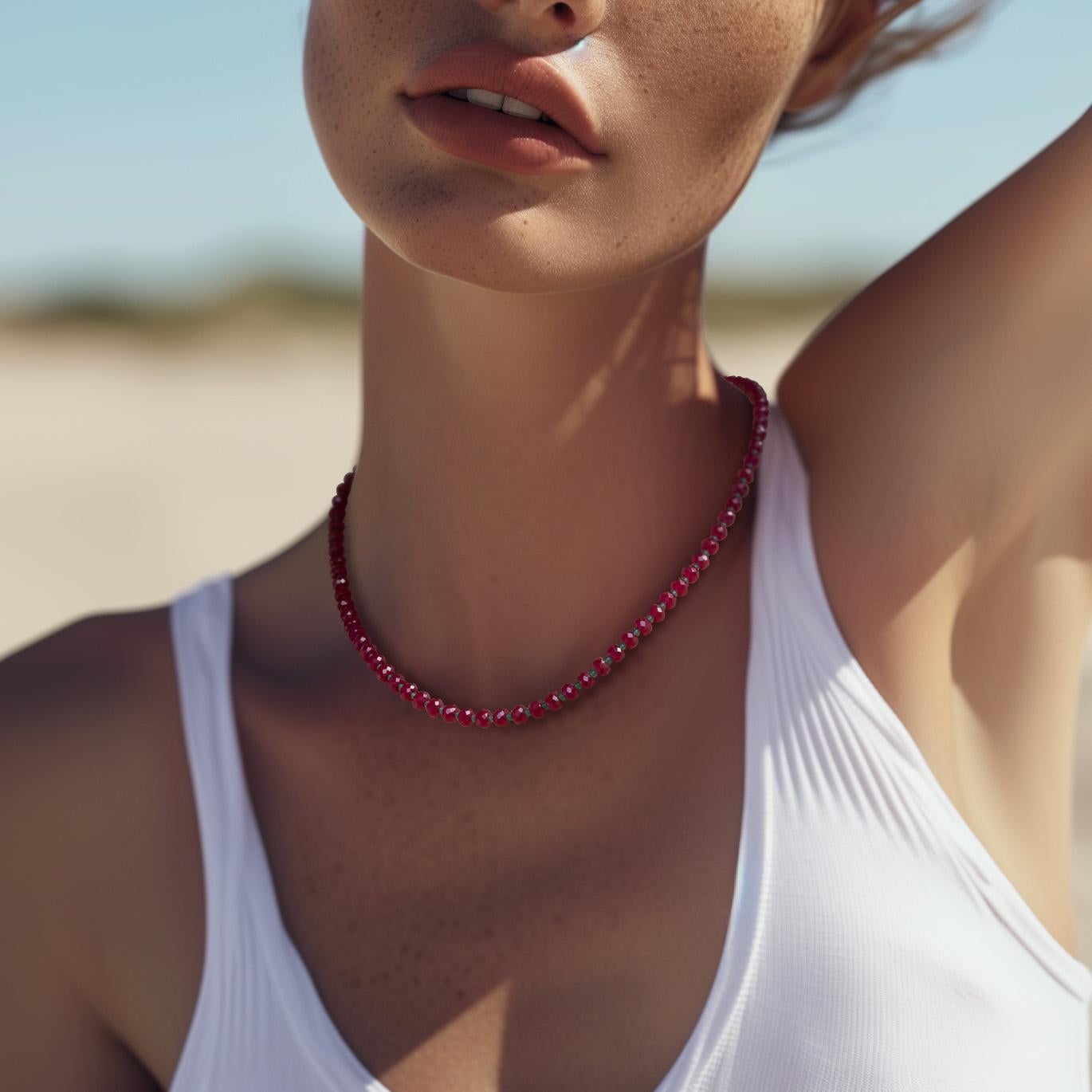 Collana di rubini Jumbo in oro 14K - da Bombyx House in vendita 2
