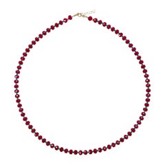 Jumbo Ruby Necklace 14K Gold -by Bombyx House