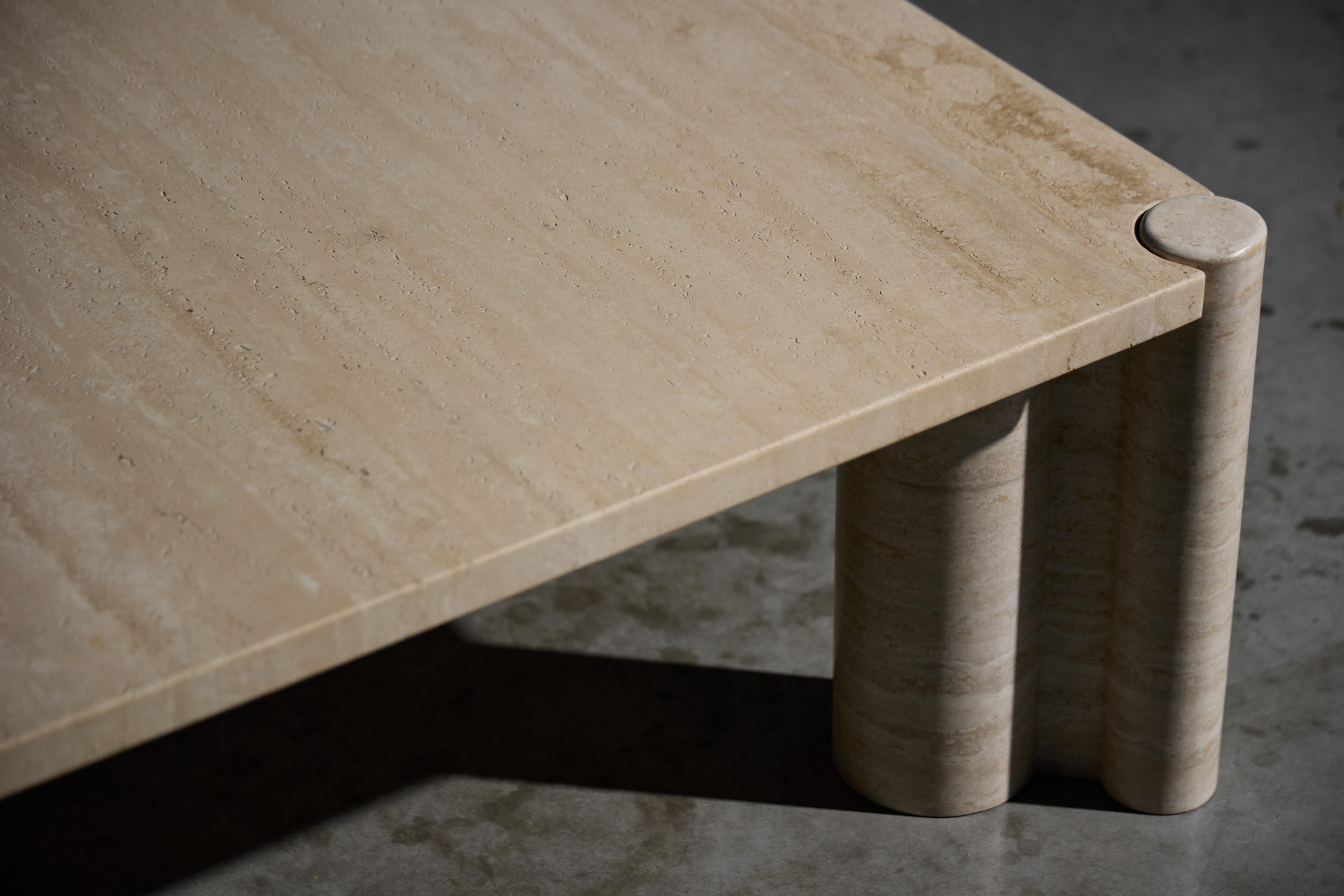 Table basse Jumbo en travertin de Gae Aulenti pour Knoll, Italie, années 1960 en vente 1