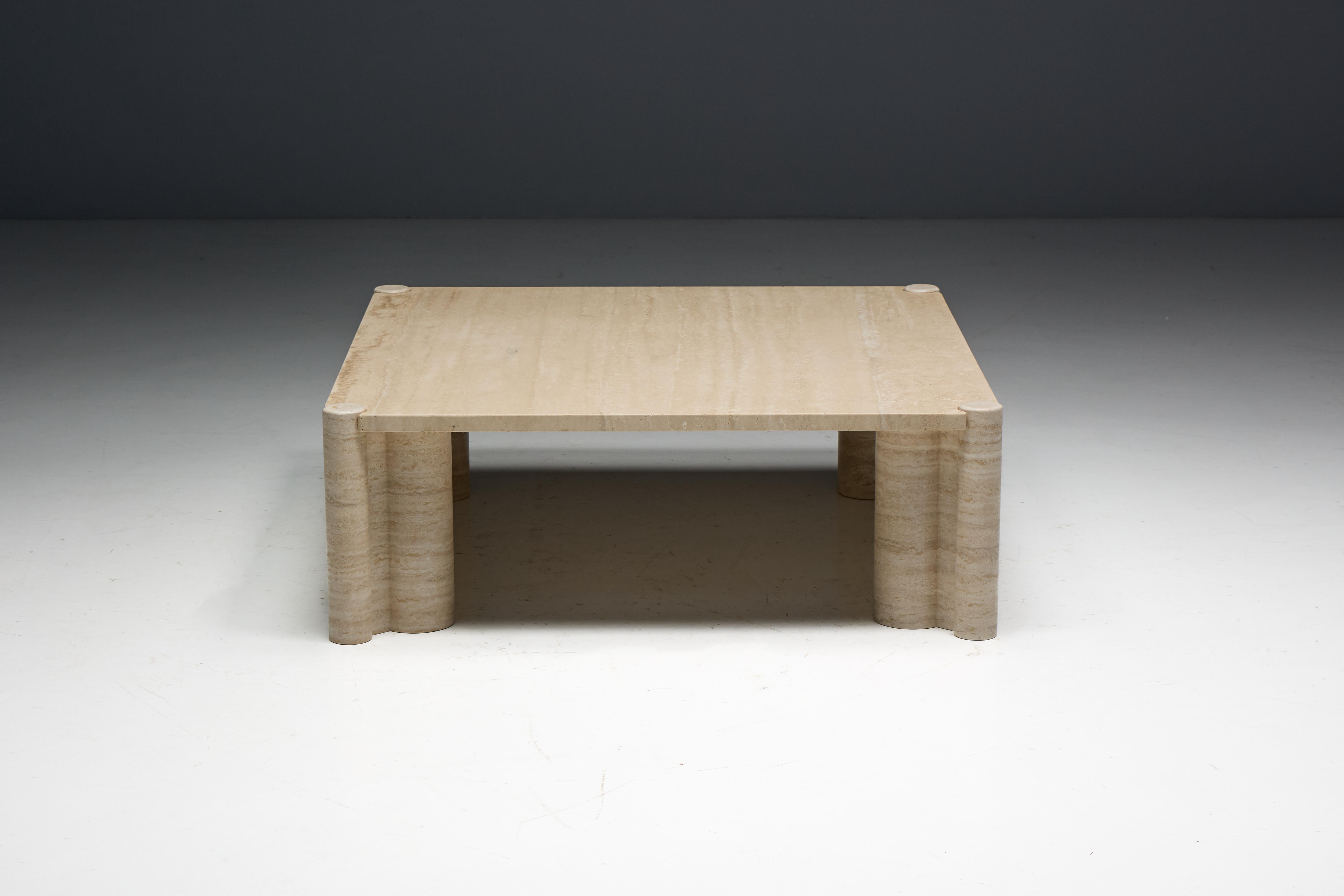 Table basse Jumbo en travertin de Gae Aulenti pour Knoll, Italie, années 1960 en vente 2