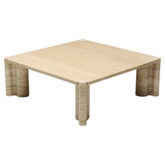 Jumbo Travertine Coffee Table by Gae Aulenti for Knoll, Italy, 1960s