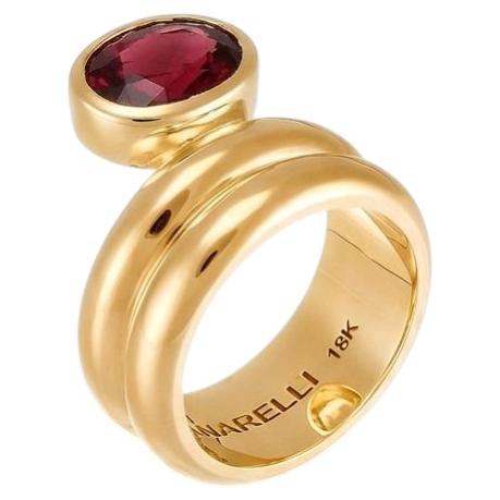 En venta: Anillo «Jumelle Grand» en oro amarillo de 18k con rubí, de MARIANNE CANARELLI