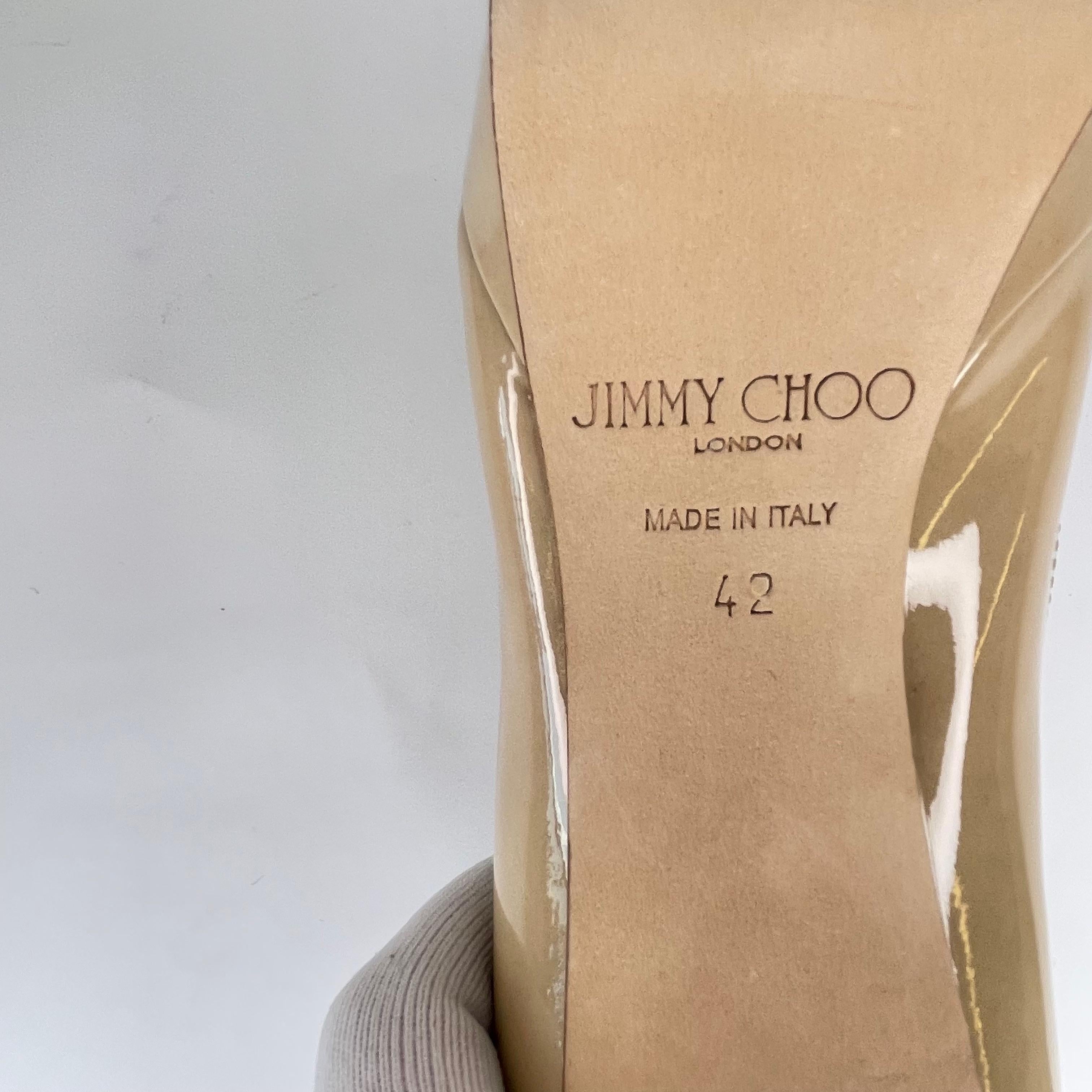 Beige Jimmy Choo Alex Platform Pump Nude (42 EU) For Sale