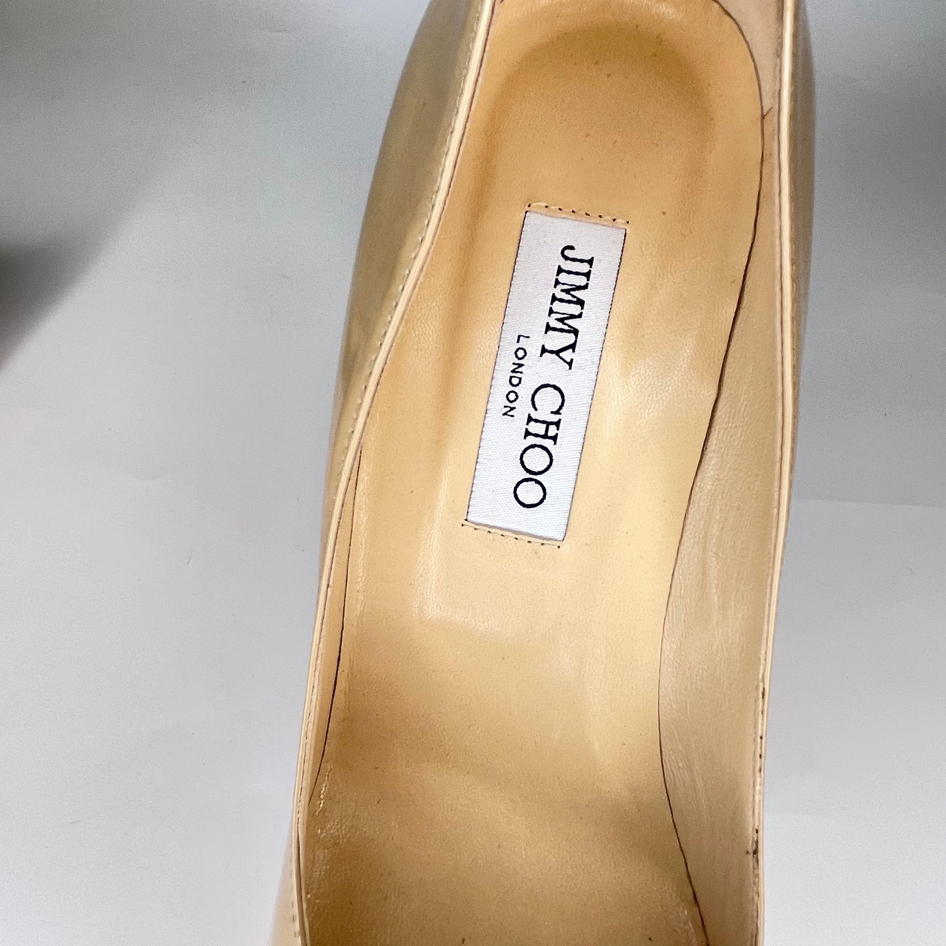 Jimmy Choo Alex Platform Pump Nude (42 EU) In Excellent Condition For Sale In Montreal, Quebec
