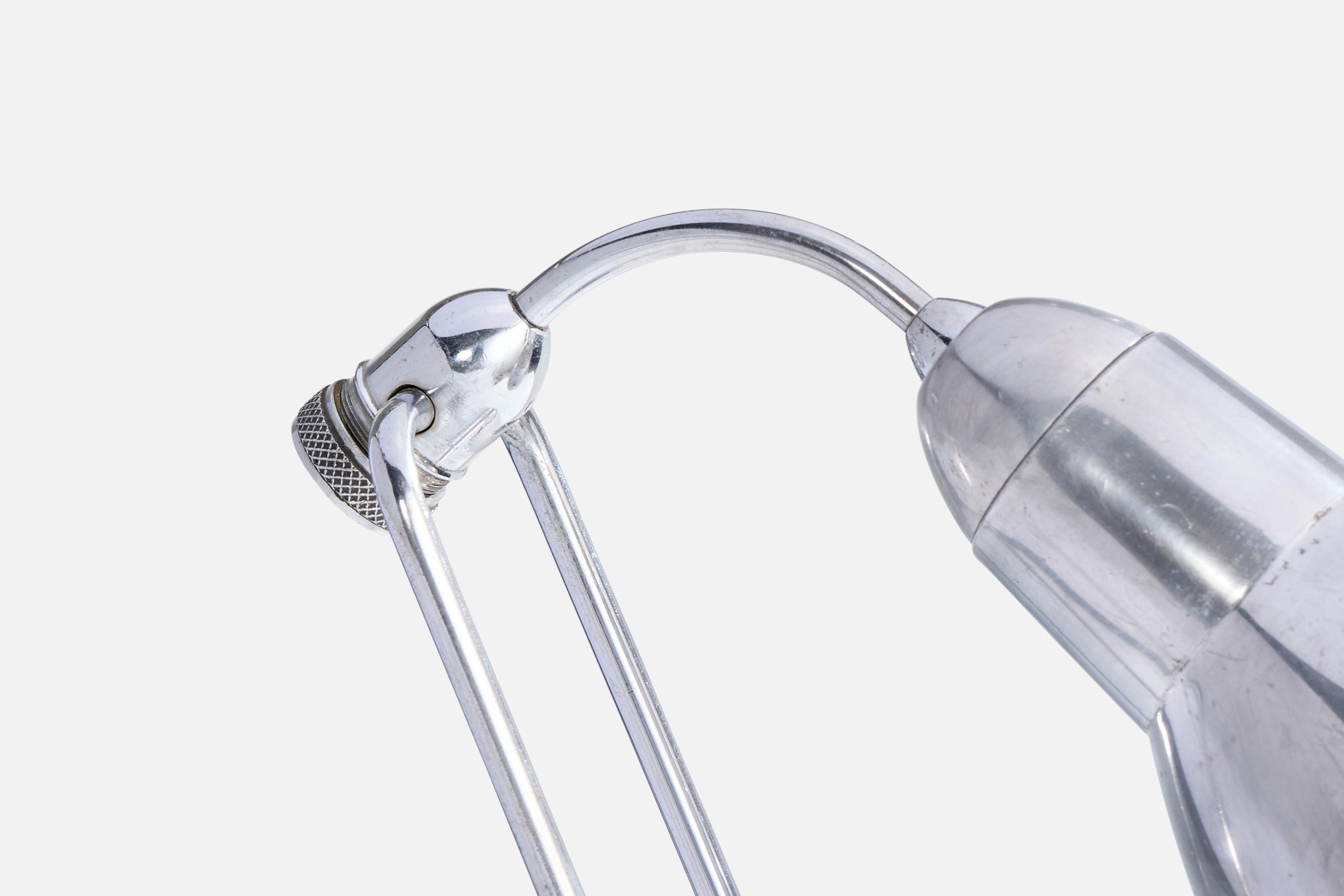 Jumo, Table Lamp, Chrome, France, 1940s In Good Condition For Sale In High Point, NC