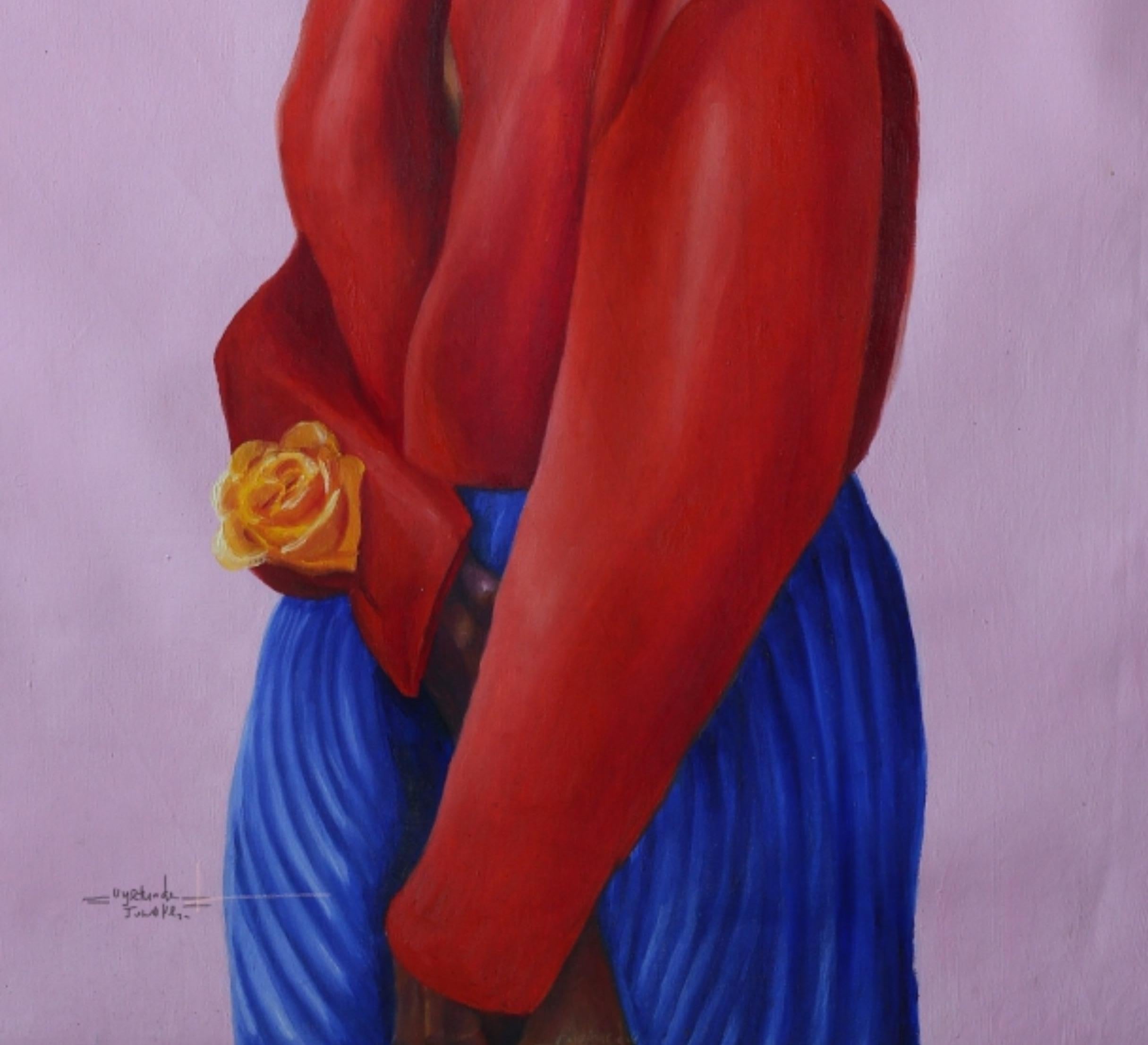 Flame of Passion - Contemporary Painting by Jumoke Oyetunde