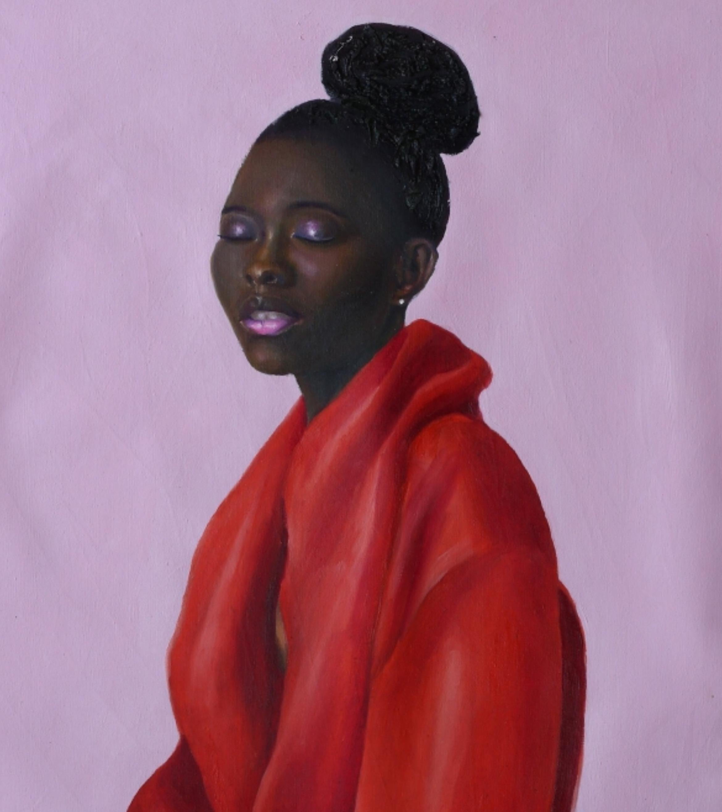 Flame of Passion - Purple Interior Painting by Jumoke Oyetunde