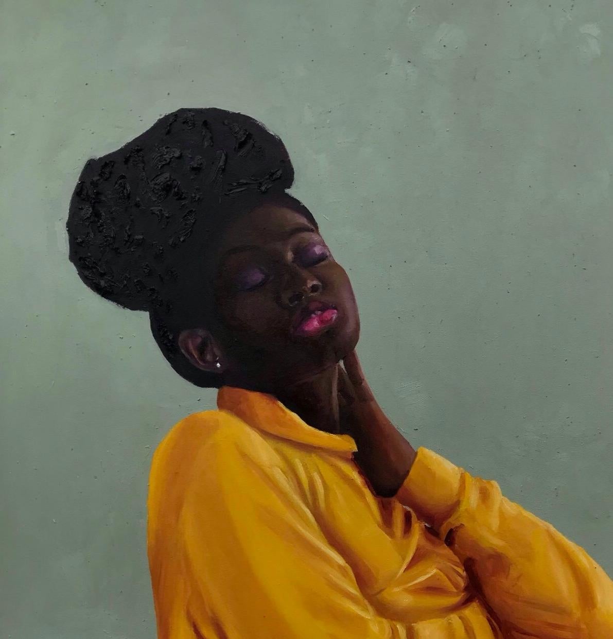 Flame of You 2 - Painting by Jumoke Oyetunde