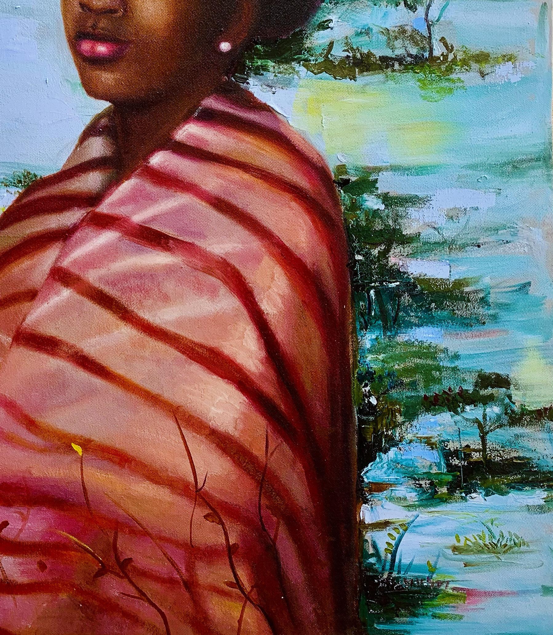 Speranza - 21° secolo, Contemporaneo, Ritratto figurativo, Olio, Arte femminile in vendita 1