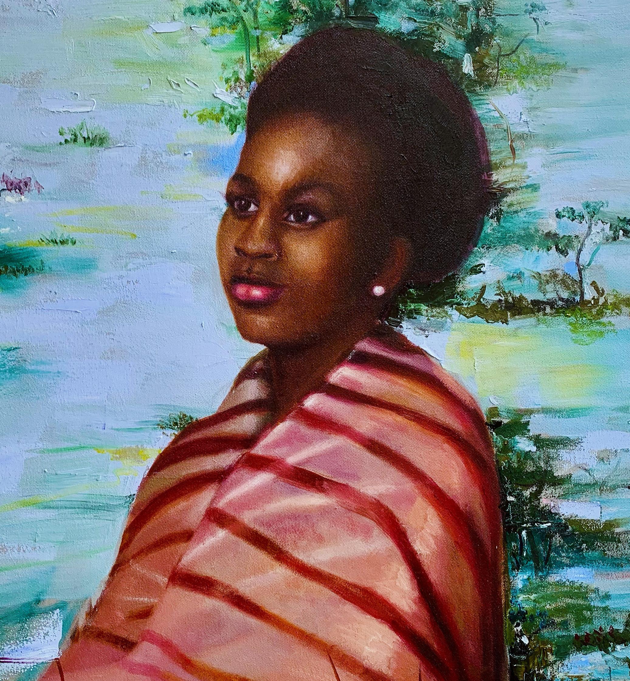 Speranza - 21° secolo, Contemporaneo, Ritratto figurativo, Olio, Arte femminile in vendita 2