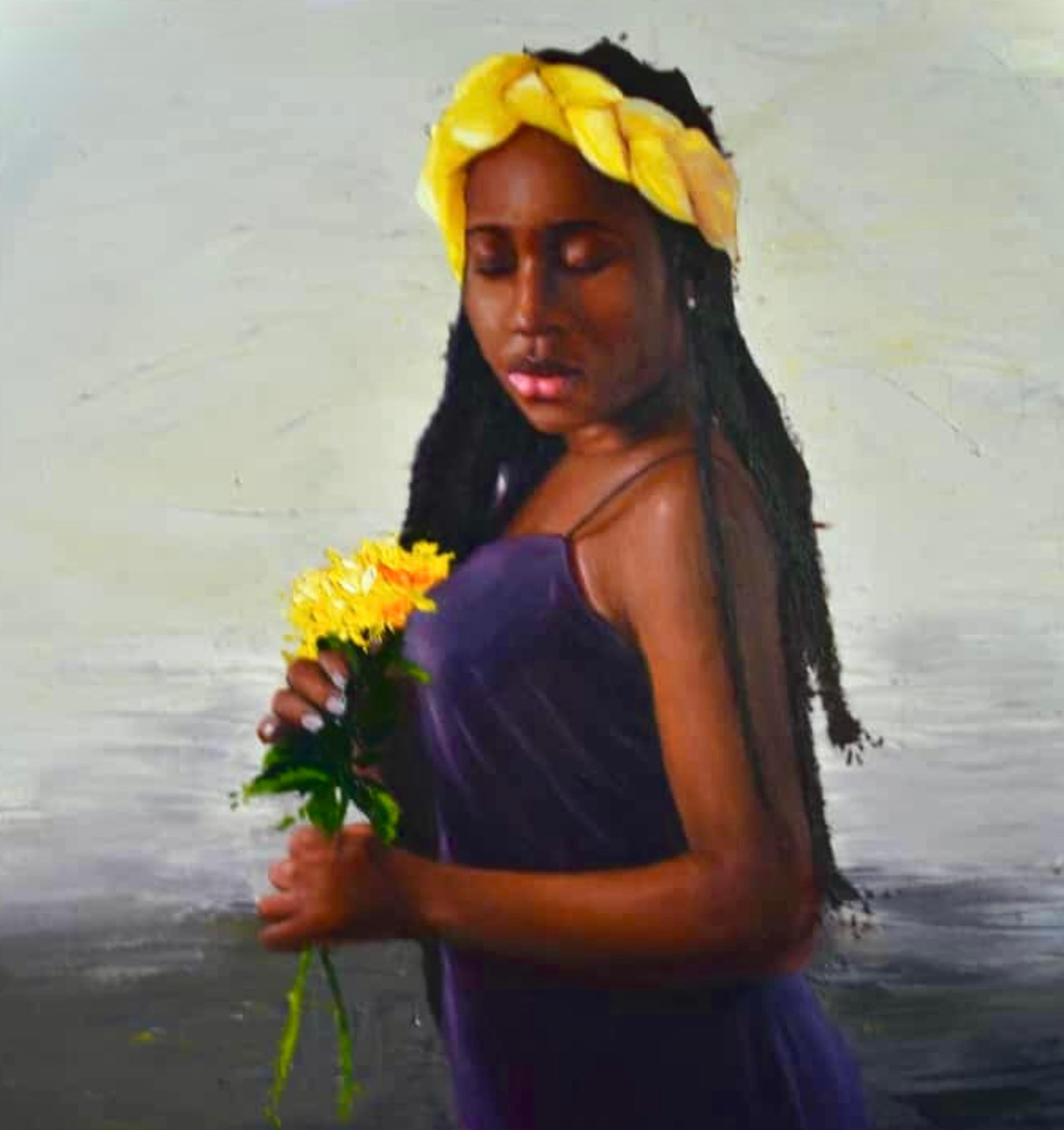 Shipping Procedure
Ships in a well-protected tube from Nigeria
This work is unique, not a print or other type of copy.
Accompanied by a Certificate of Authenticity.

About Artist
Jumoke Oyetunde is a contemporary figurative artist who was born and