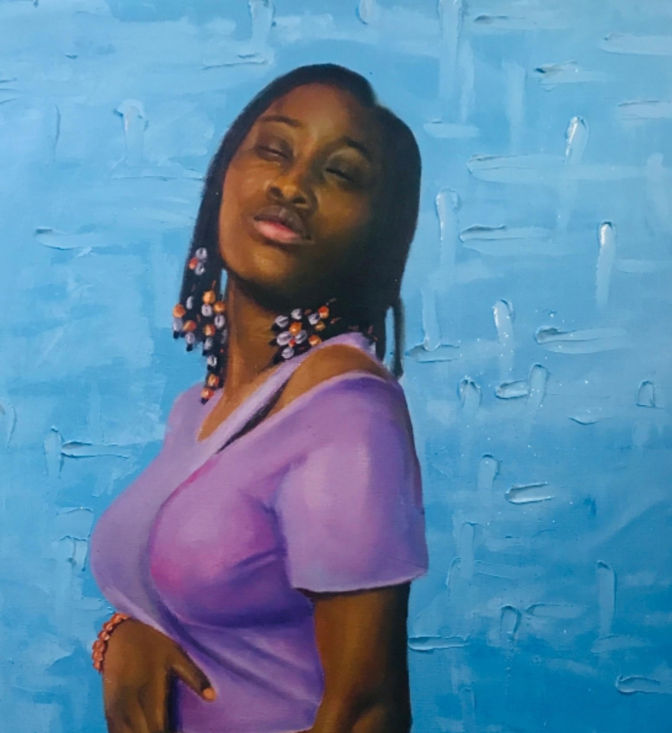Locked in My Heart - Contemporary Painting by Jumoke Oyetunde