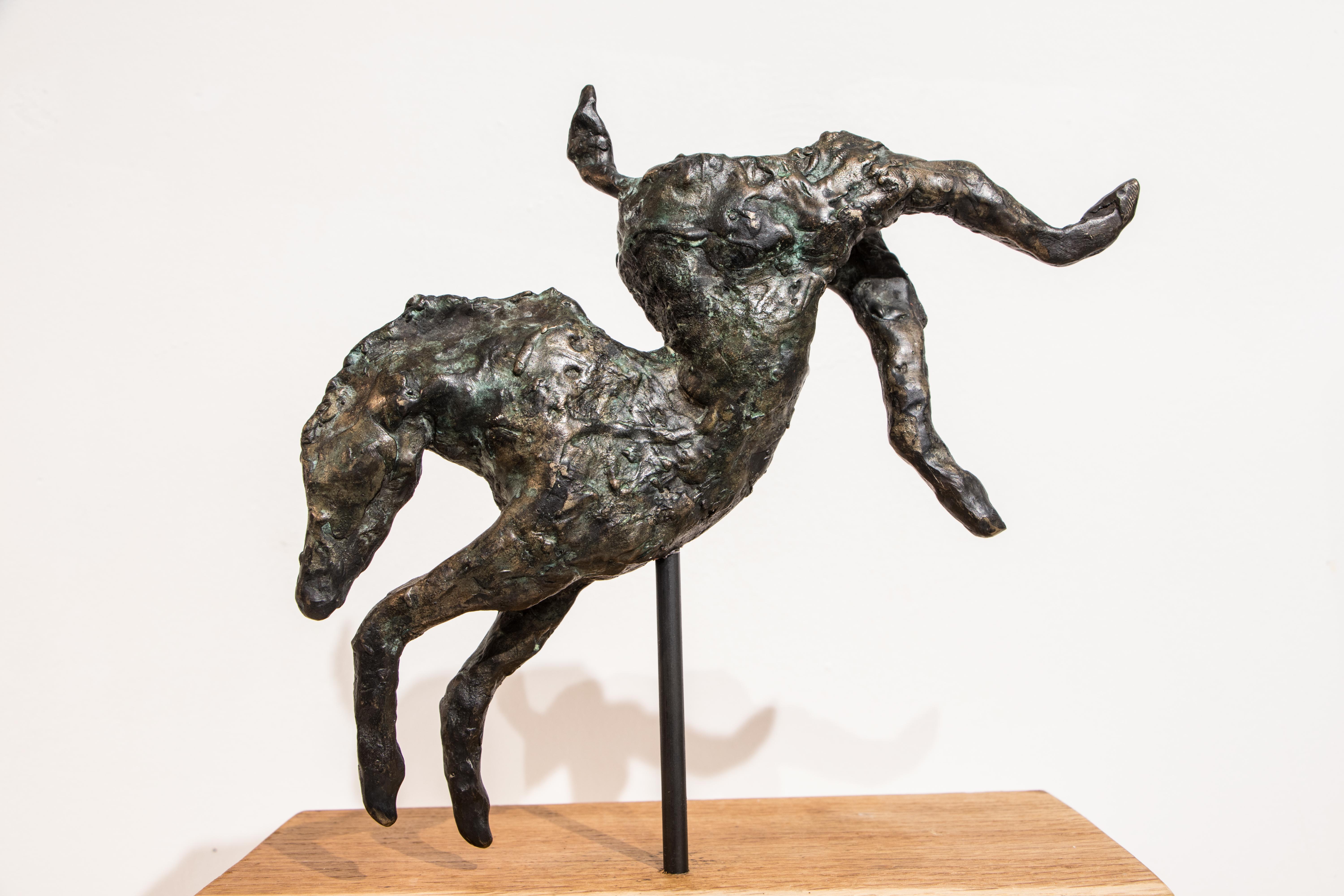 Expressionist Jump Contemporary Bronze Horse For Sale