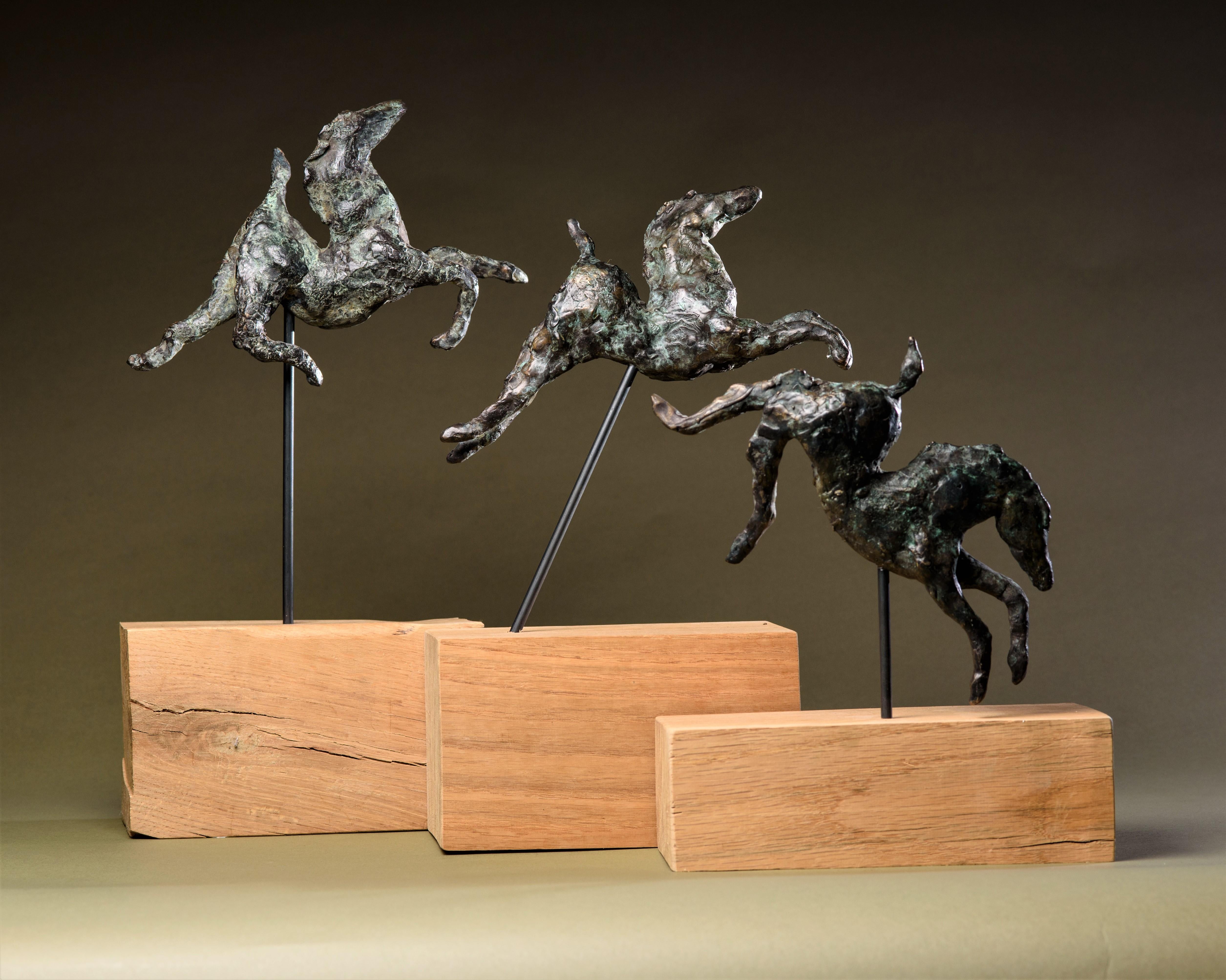 English Jump Contemporary Bronze Horse For Sale