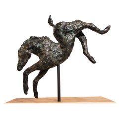 Jump Contemporary Bronze Horse