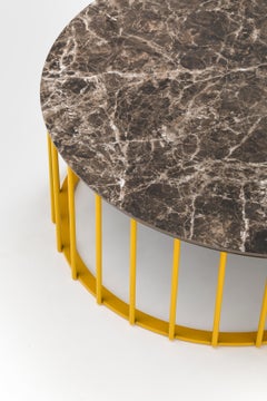 Petite table Jump moderne, design, table basse, métal, salon, extérieur, hôtel