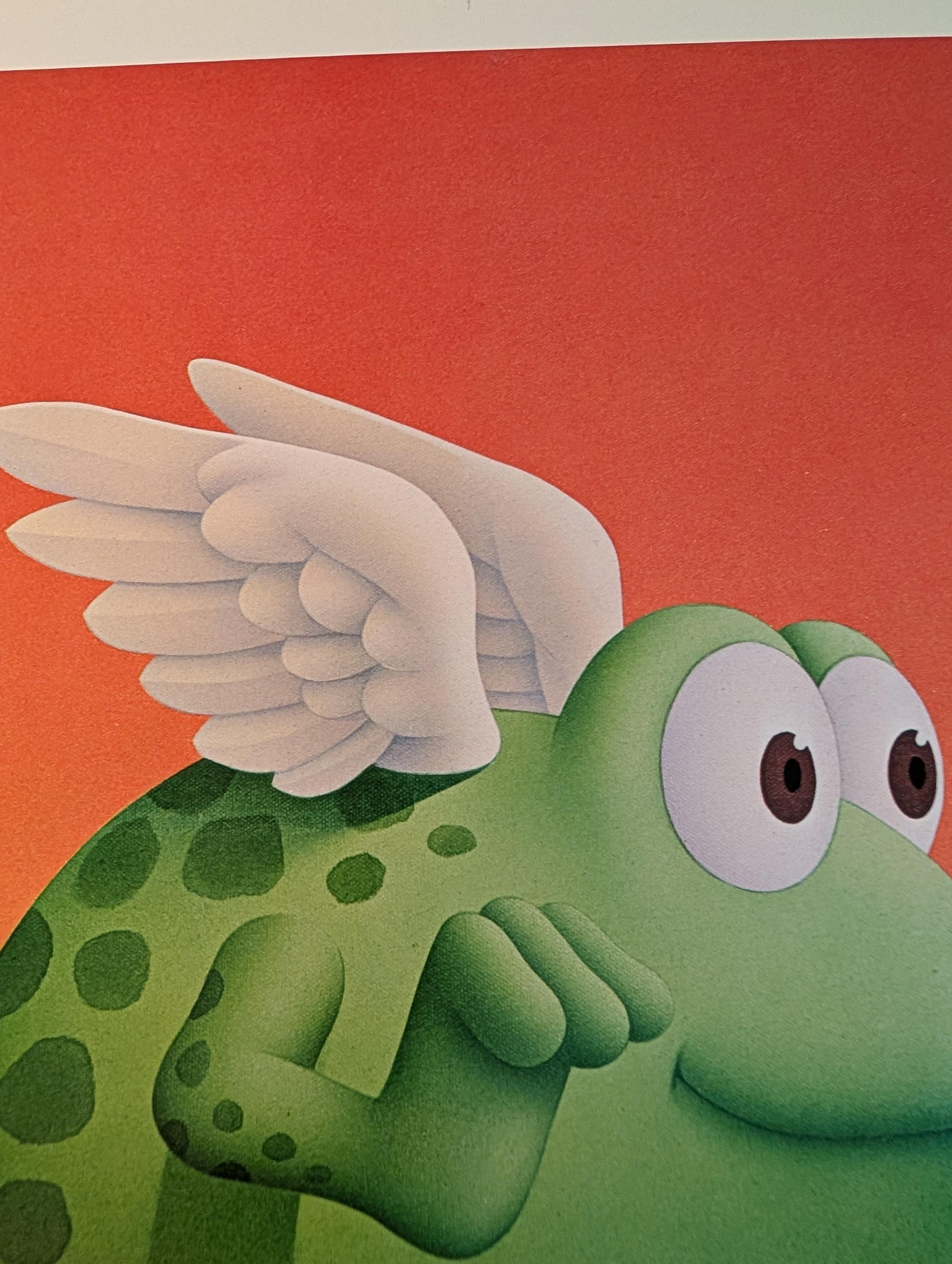 Papier Impression Pop Art grenouille sautant en vente