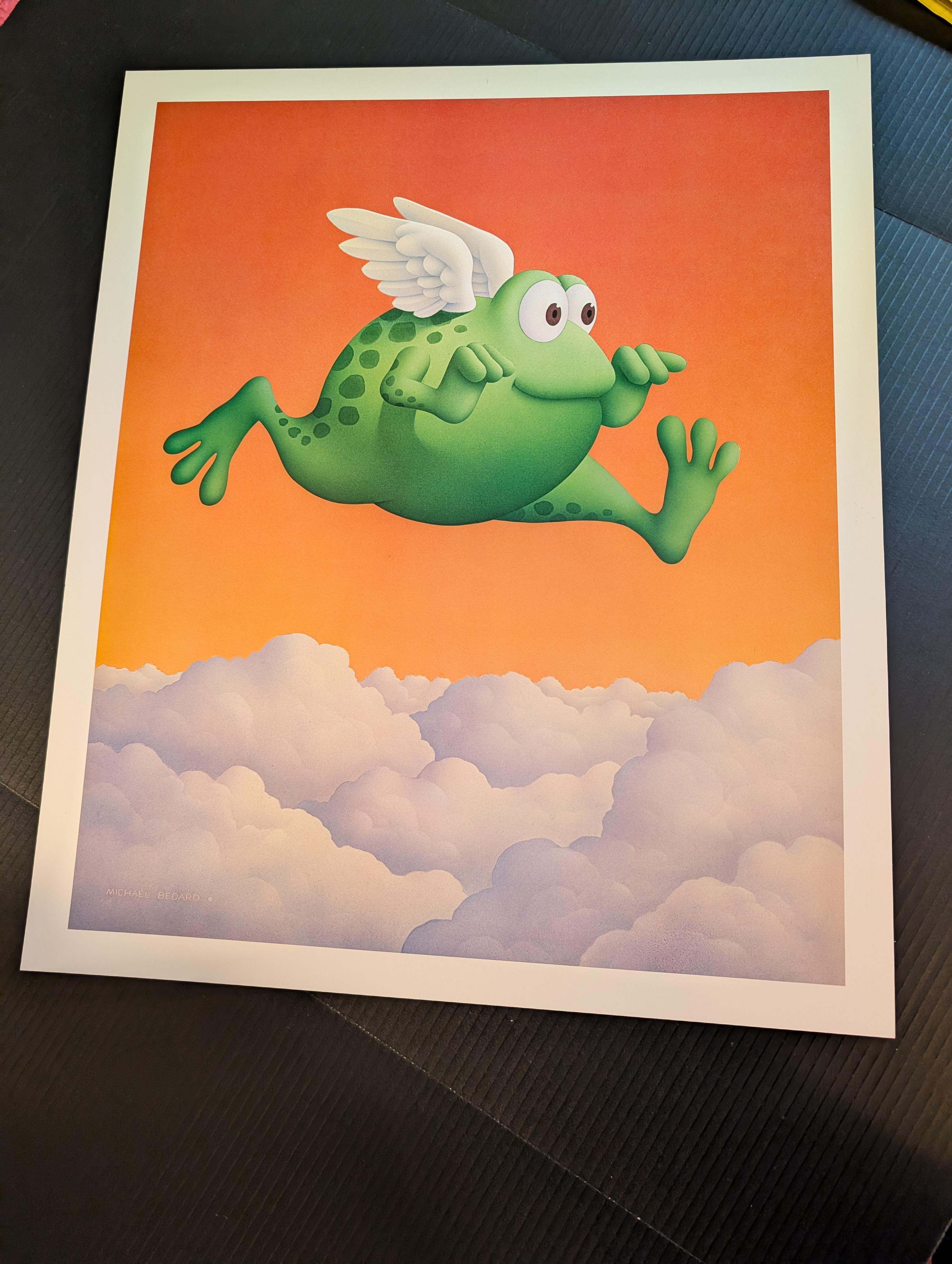 Impression Pop Art grenouille sautant en vente 1