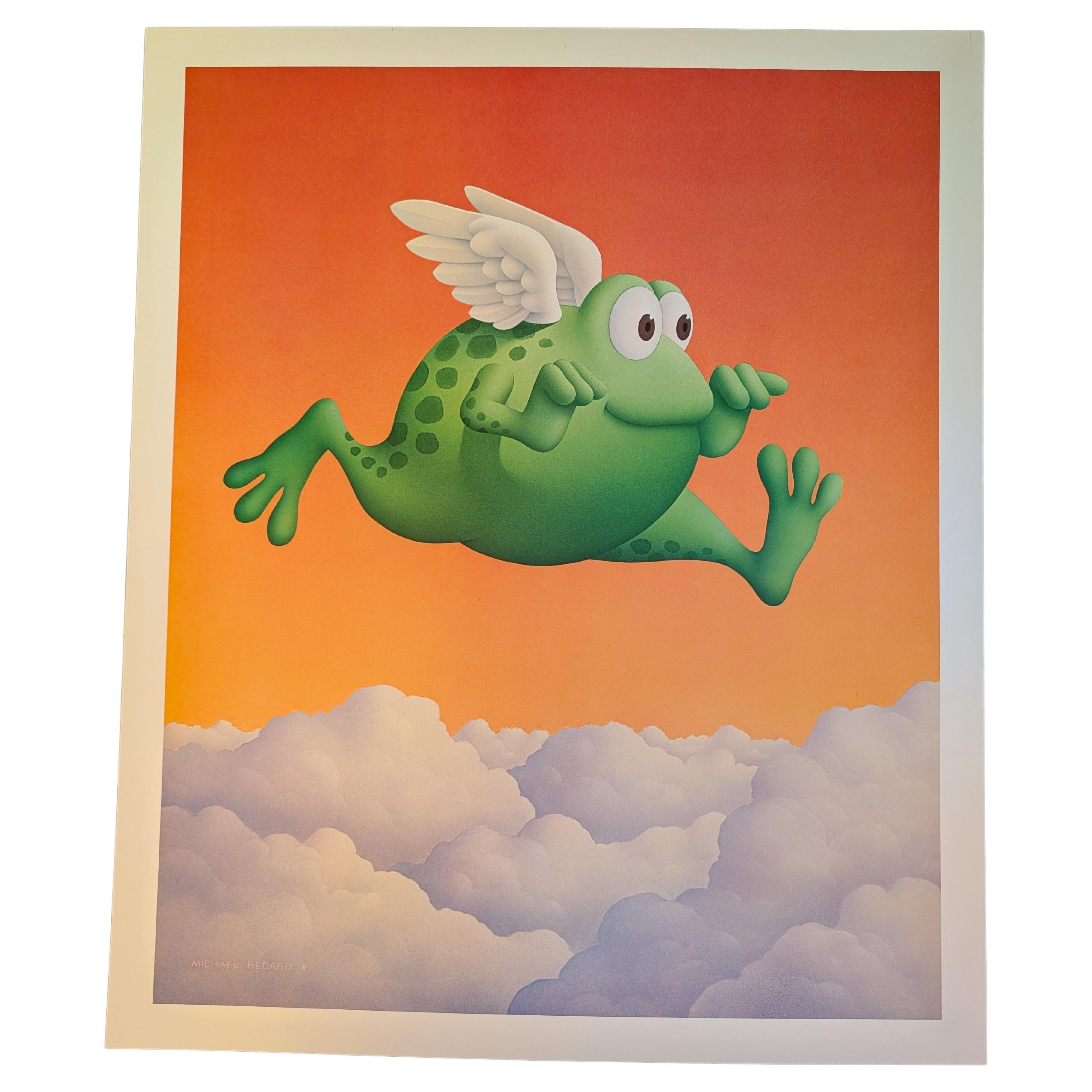 Impression Pop Art grenouille sautant en vente