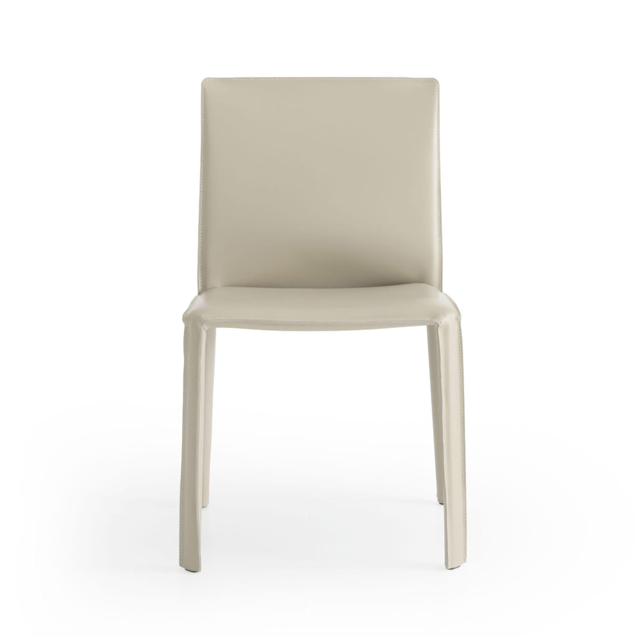 Italian Jumpsuite Beige Leather Chair For Sale