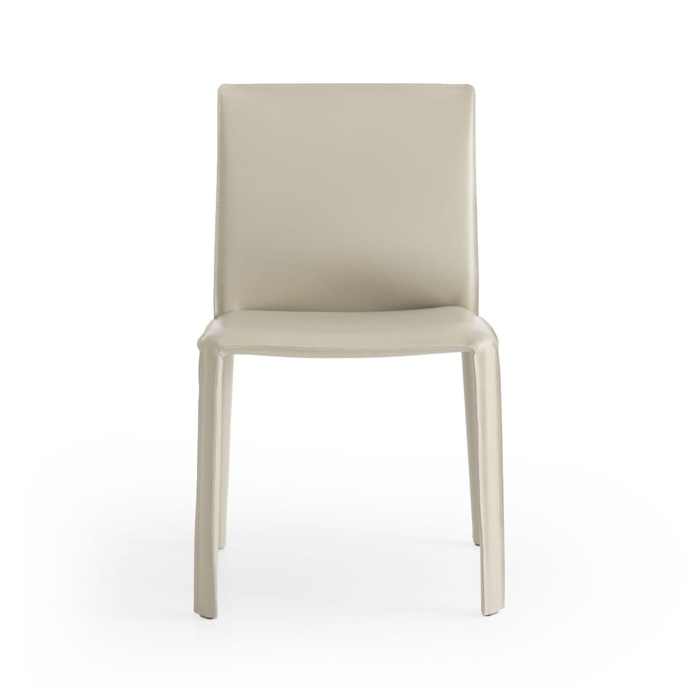 Jumpsuite Beige Leather Chair For Sale 1