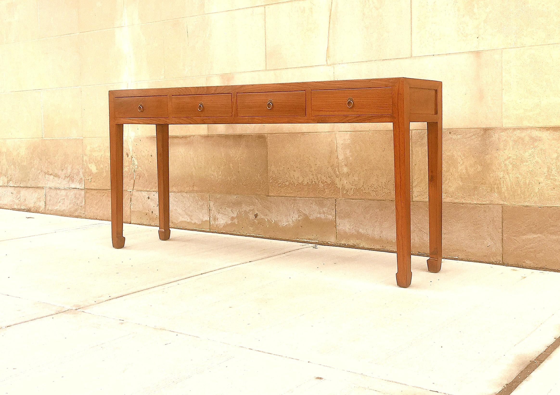 Chinese Jumu Console Table with Drawers