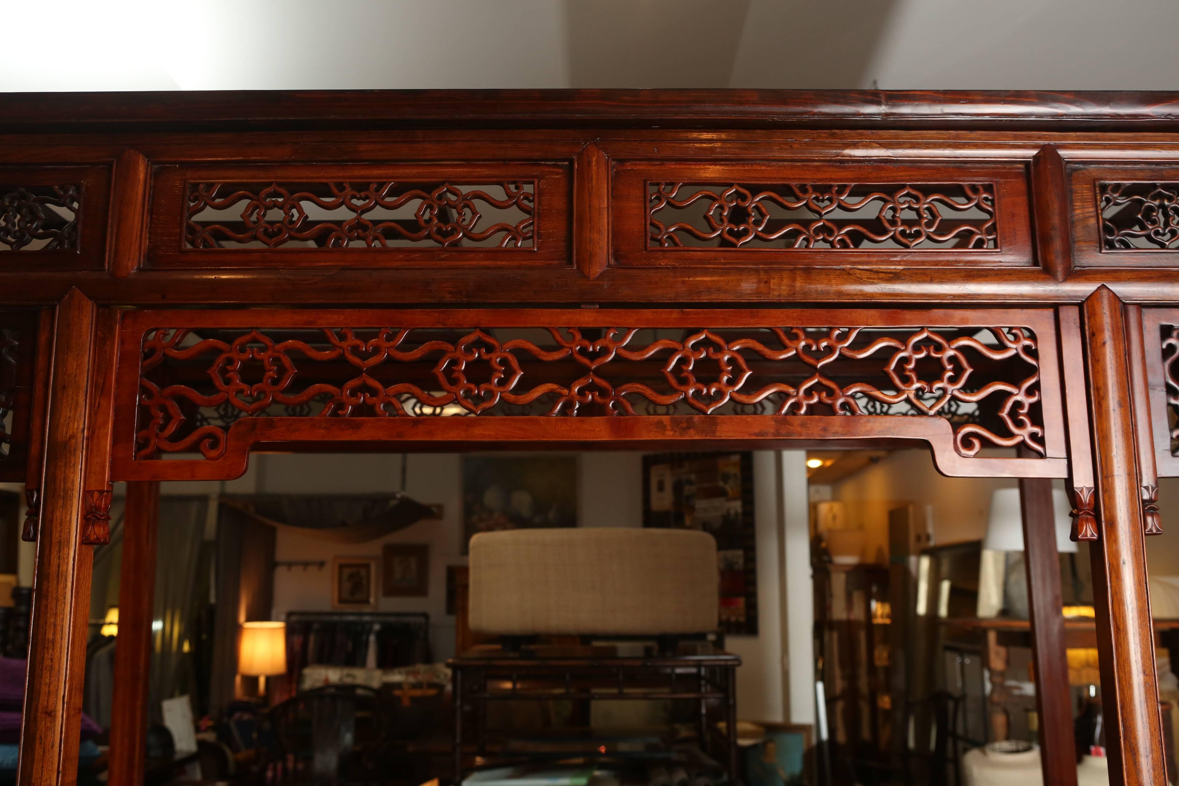Hand-Carved Jumu Six-Post Canopy Bed