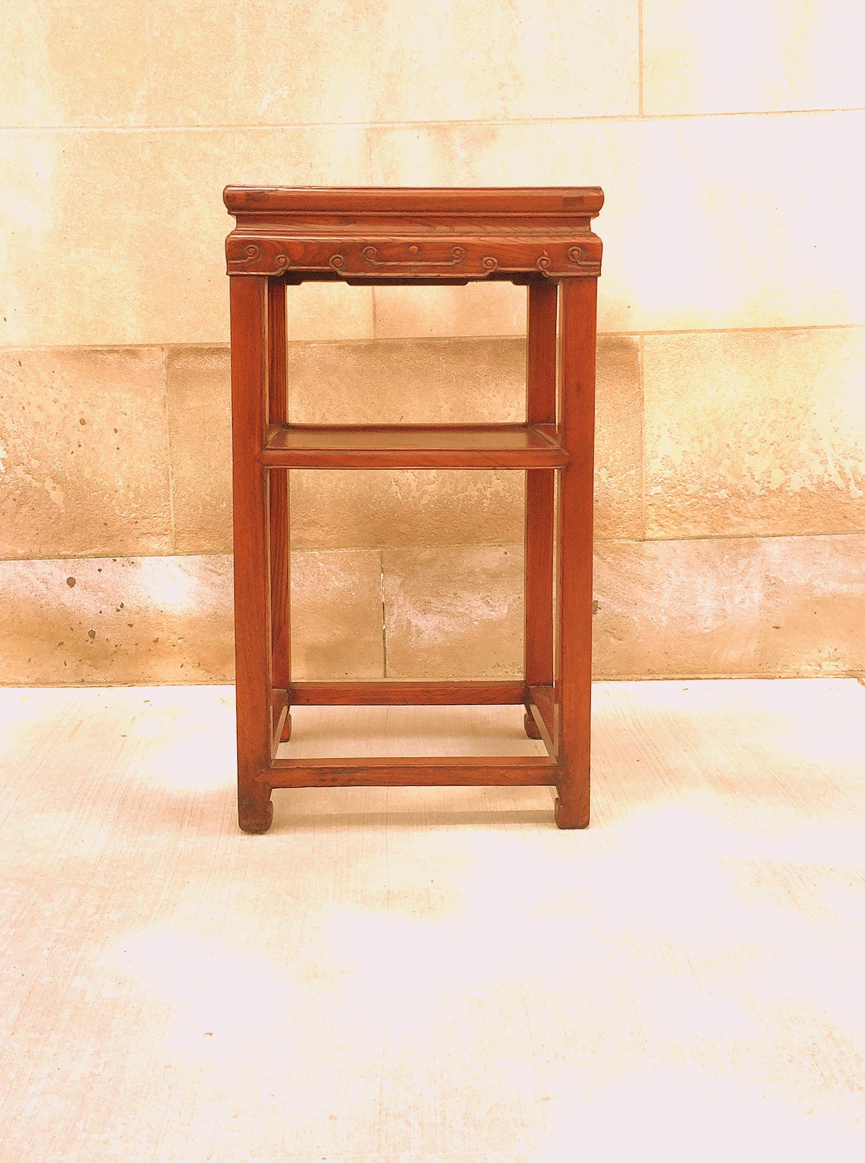 Chinese Jumu Wood End Table For Sale