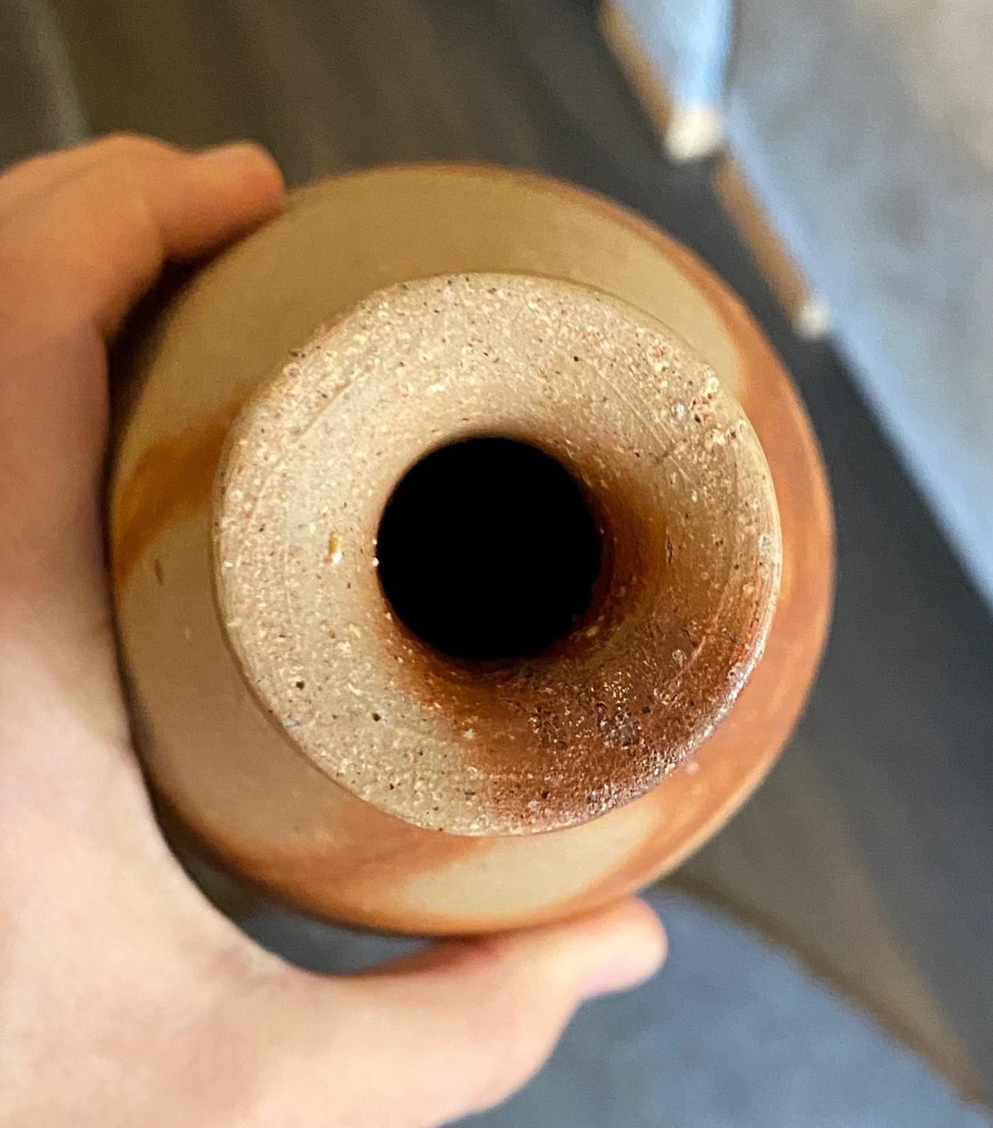 Grand vase japonais Bizen Yaki Ware Pottery signé Jun Isezaki en vente 6