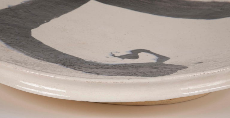 Jun Kaneko Glazed Earthenware Oval Plate For Sale 6