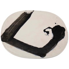 Plato ovalado de barro vidriado Jun Kaneko