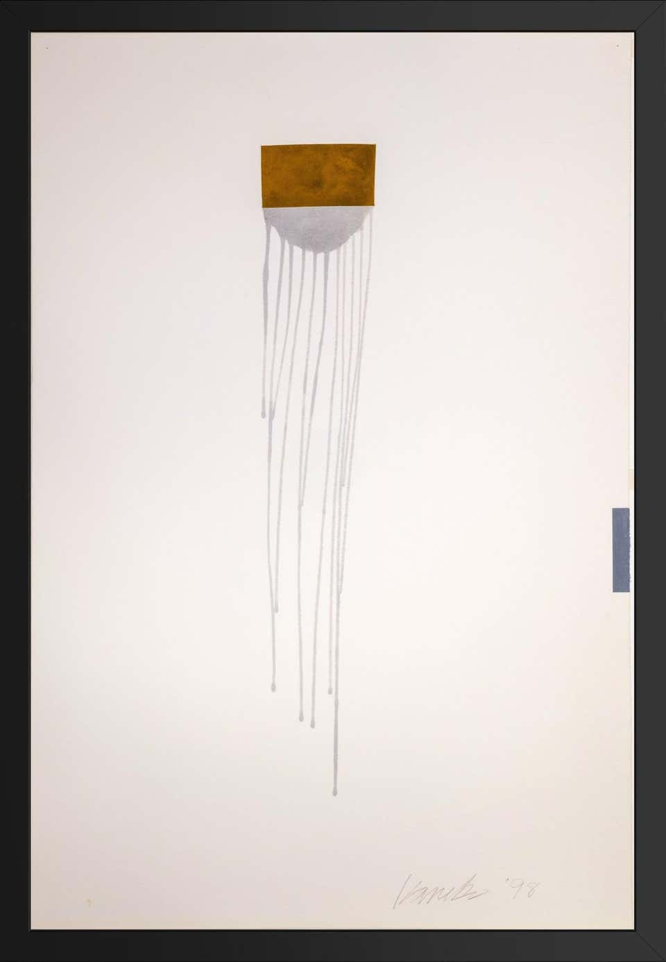 Jun Kaneko Signed 1998 Original Oil Stick and Ink on Paper
