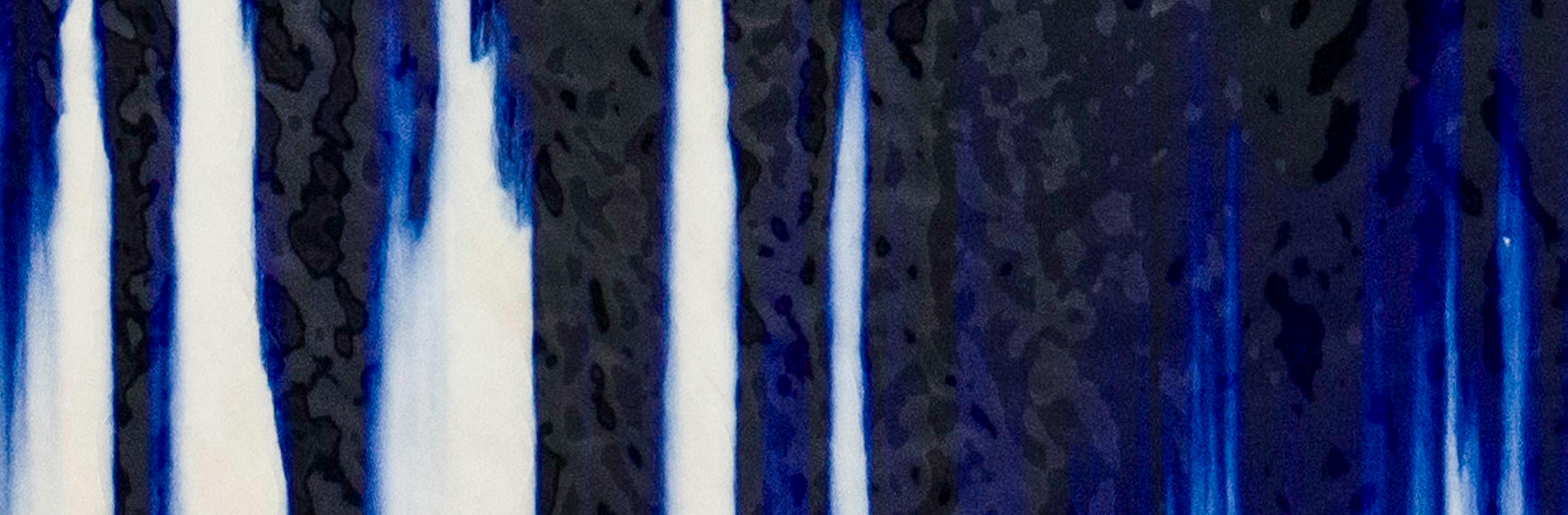 Cuatro baldosas de cerámica - Azul - Sculpture de Jun Kaneko