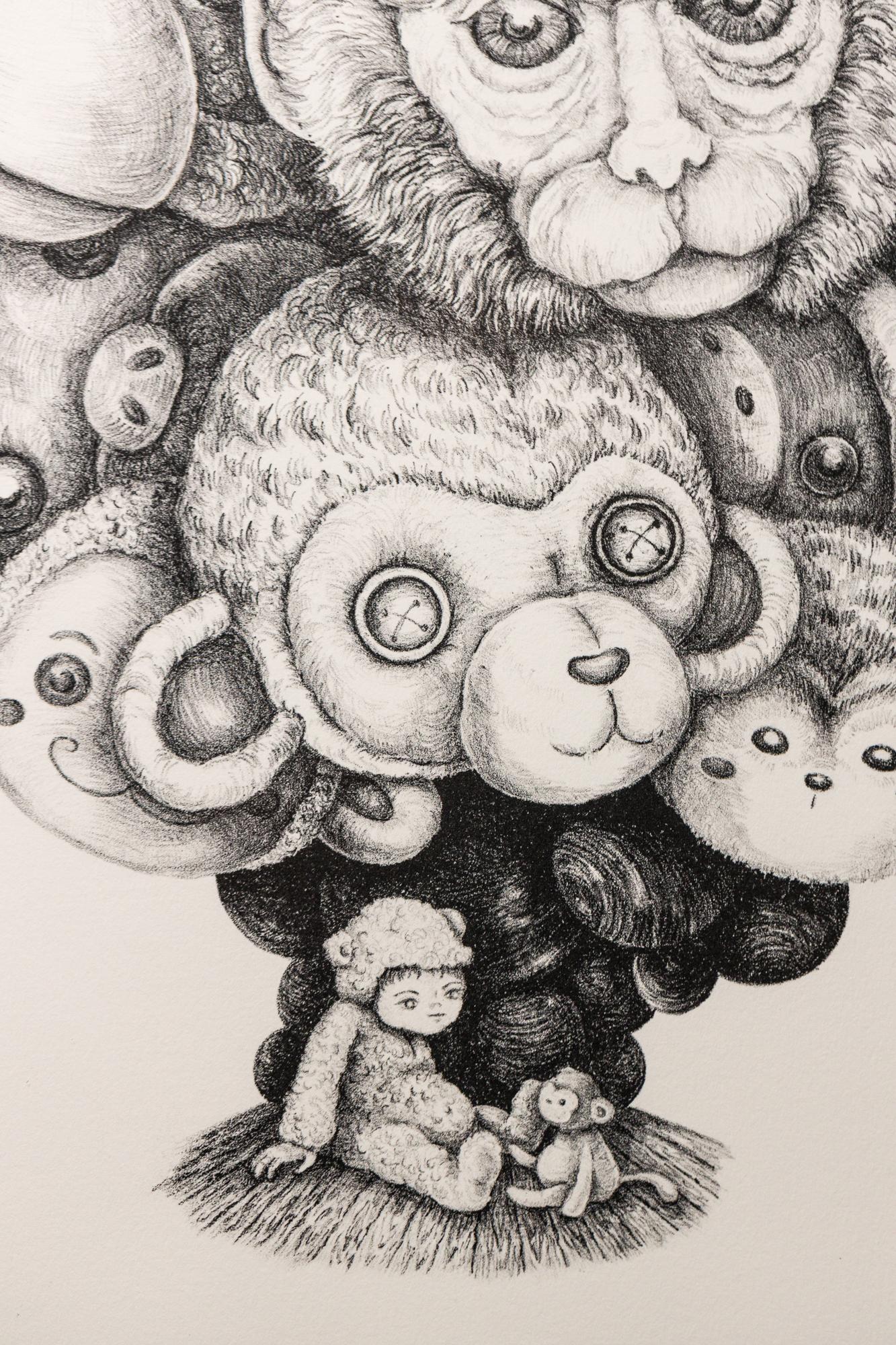 « #MONKEYPOP », figuratif, motif singe, représentations d'animaux, lithographie - Contemporain Print par Jun Lee