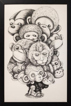 "#MONKEYPOP", Figurativo, Motivo della scimmia, Raffigurazioni di animali, Litografia
