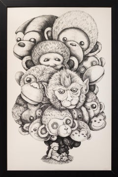 "#MONKEYPOP", Figurativo, Motivo mono, Representaciones de animales, Litografía