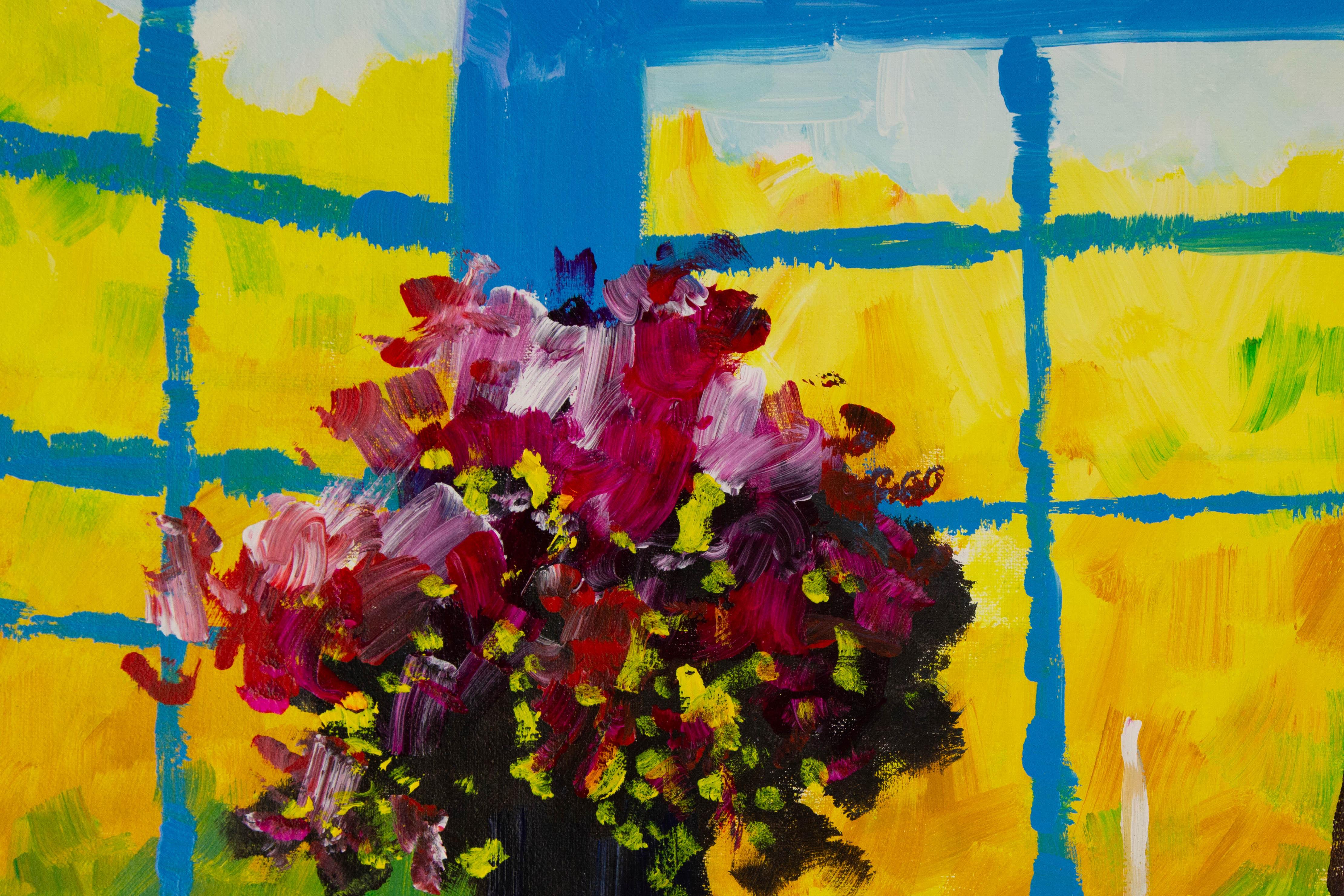 Jun Liu Still Life Original Acrylic On Canvas 