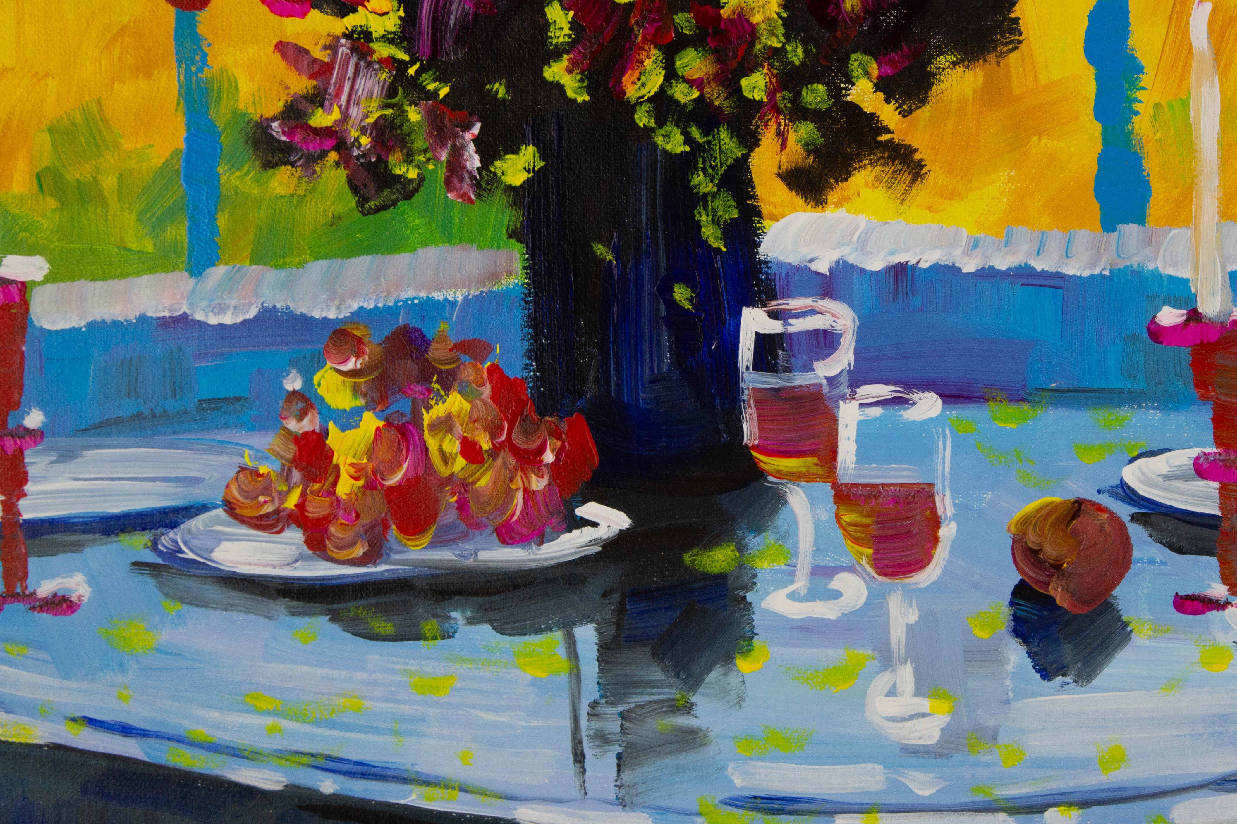 Jun Liu Still Life Original Acrylic On Canvas 