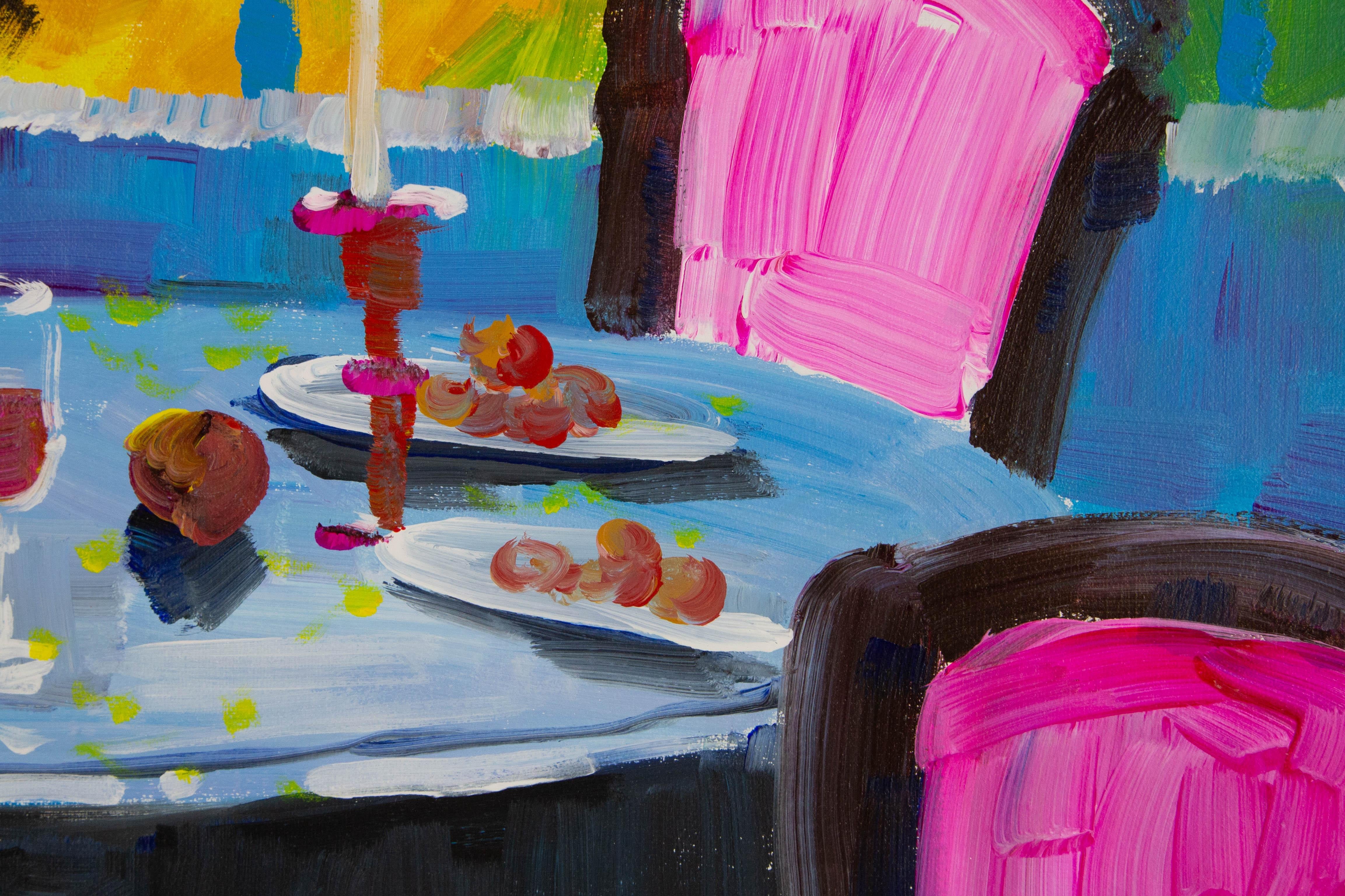 Jun Liu Still Life Original Acrylic On Canvas 