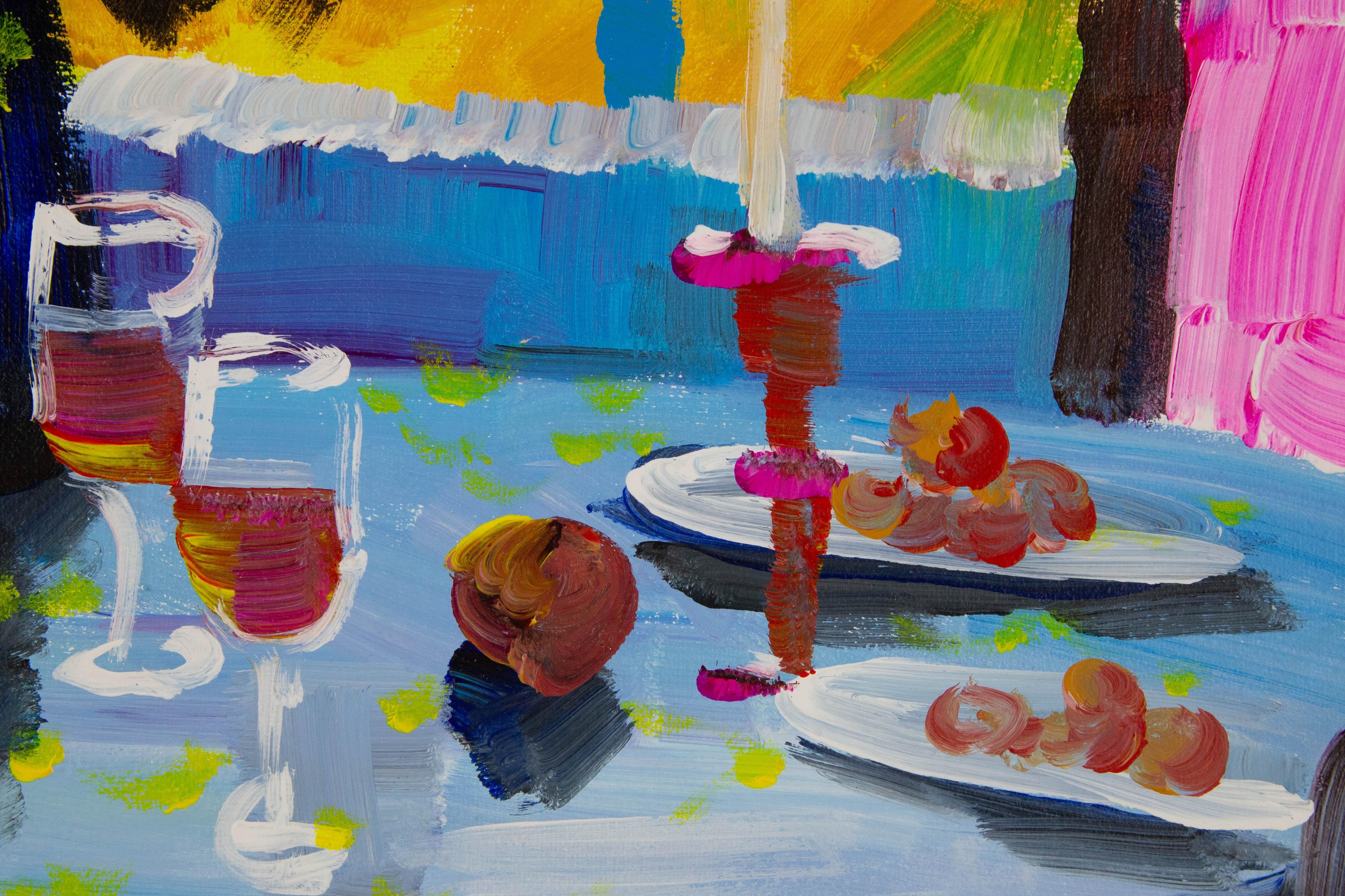 Jun Liu Still Life Original Acrylic On Canvas 