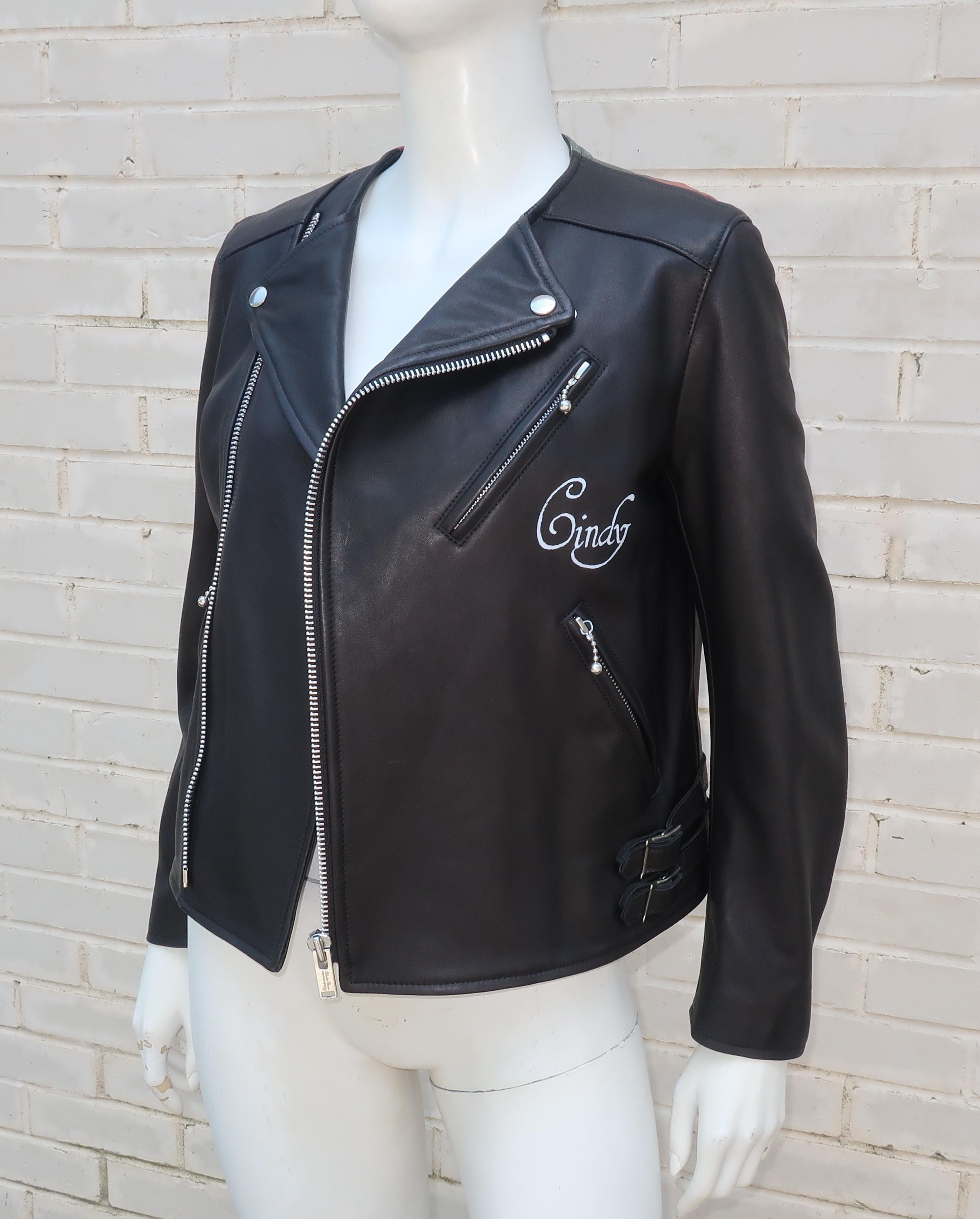 Jun Takahashi Undercover Cindy Sherman Black Leather Motorcycle Jacket In Good Condition In Atlanta, GA