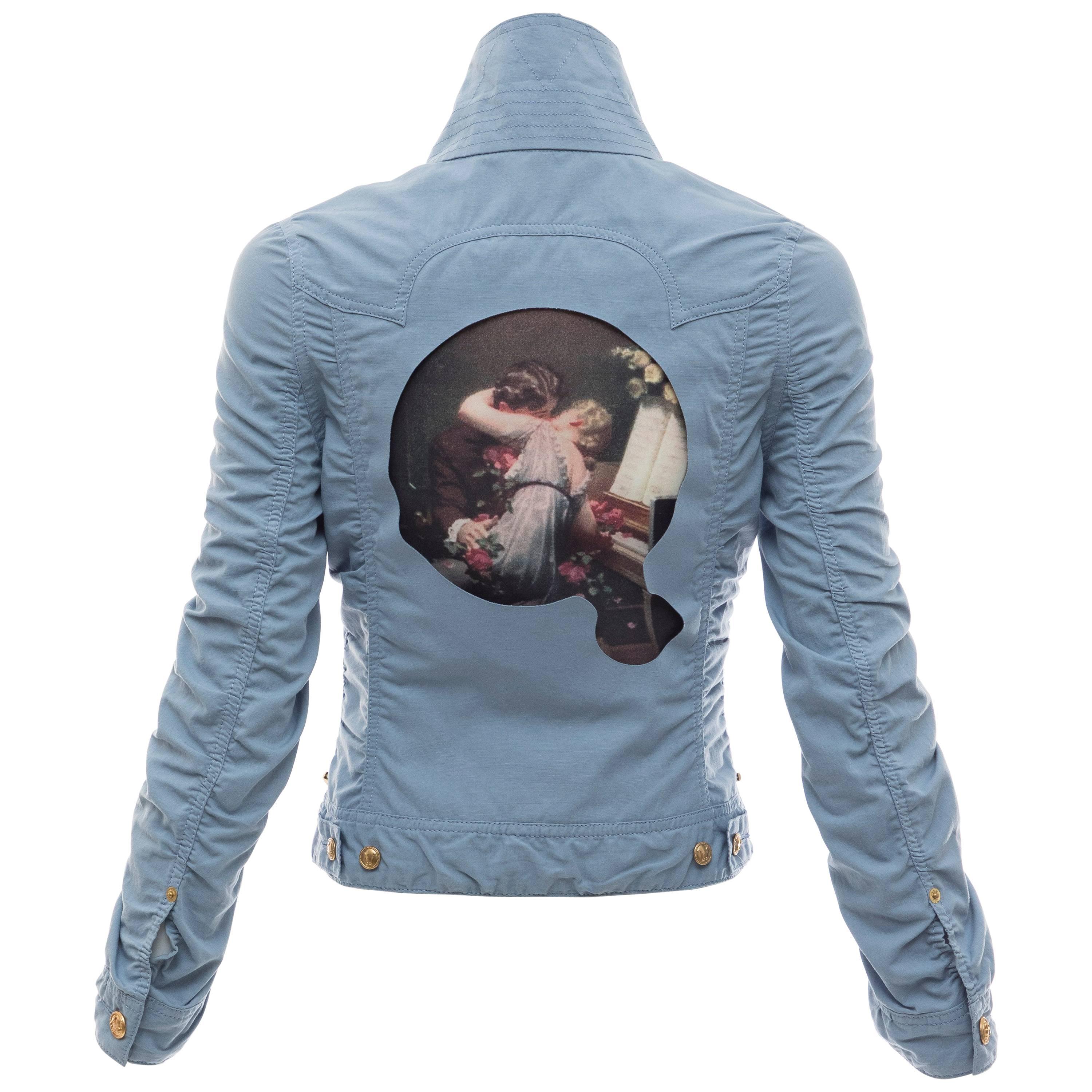 Jun Takahashi Undercover Cotton Linen Jacket With Graphic Print, Spring 2017 For Sale