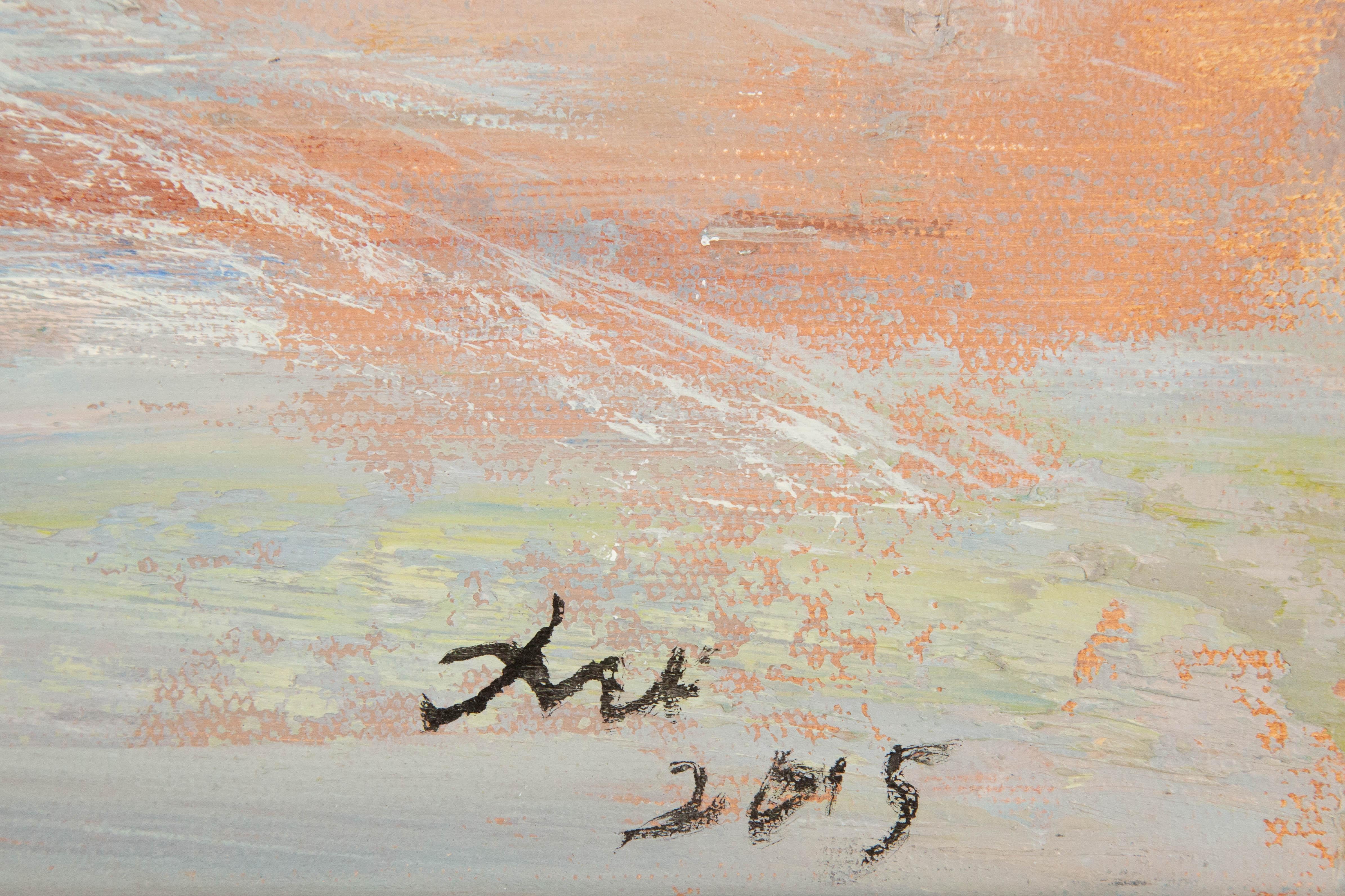 Jun Xu Olio originale astratto su tela 